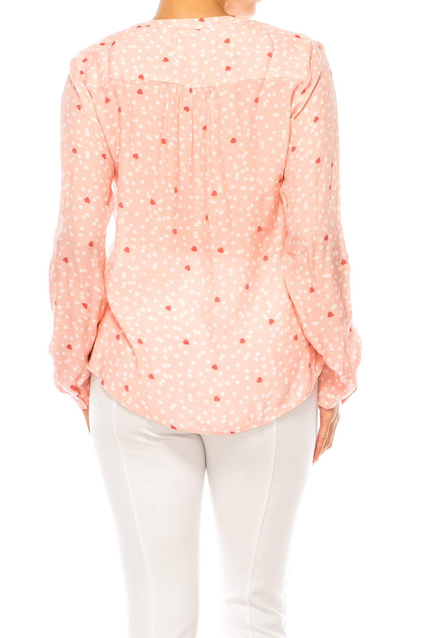 Hope & Harlow Printed Button Down Top