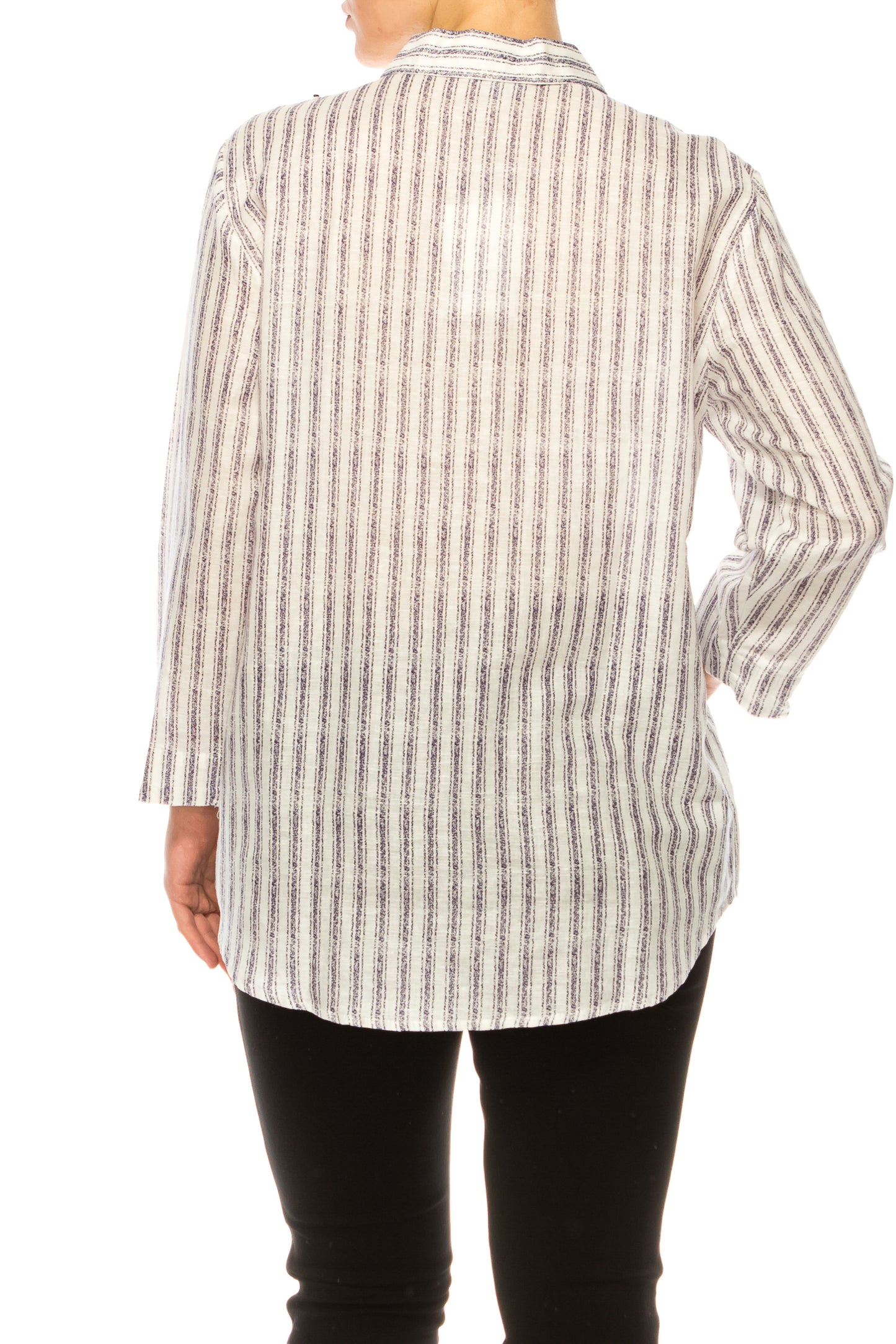 Hester & Orchard Button Down Long Sleeve Print Top