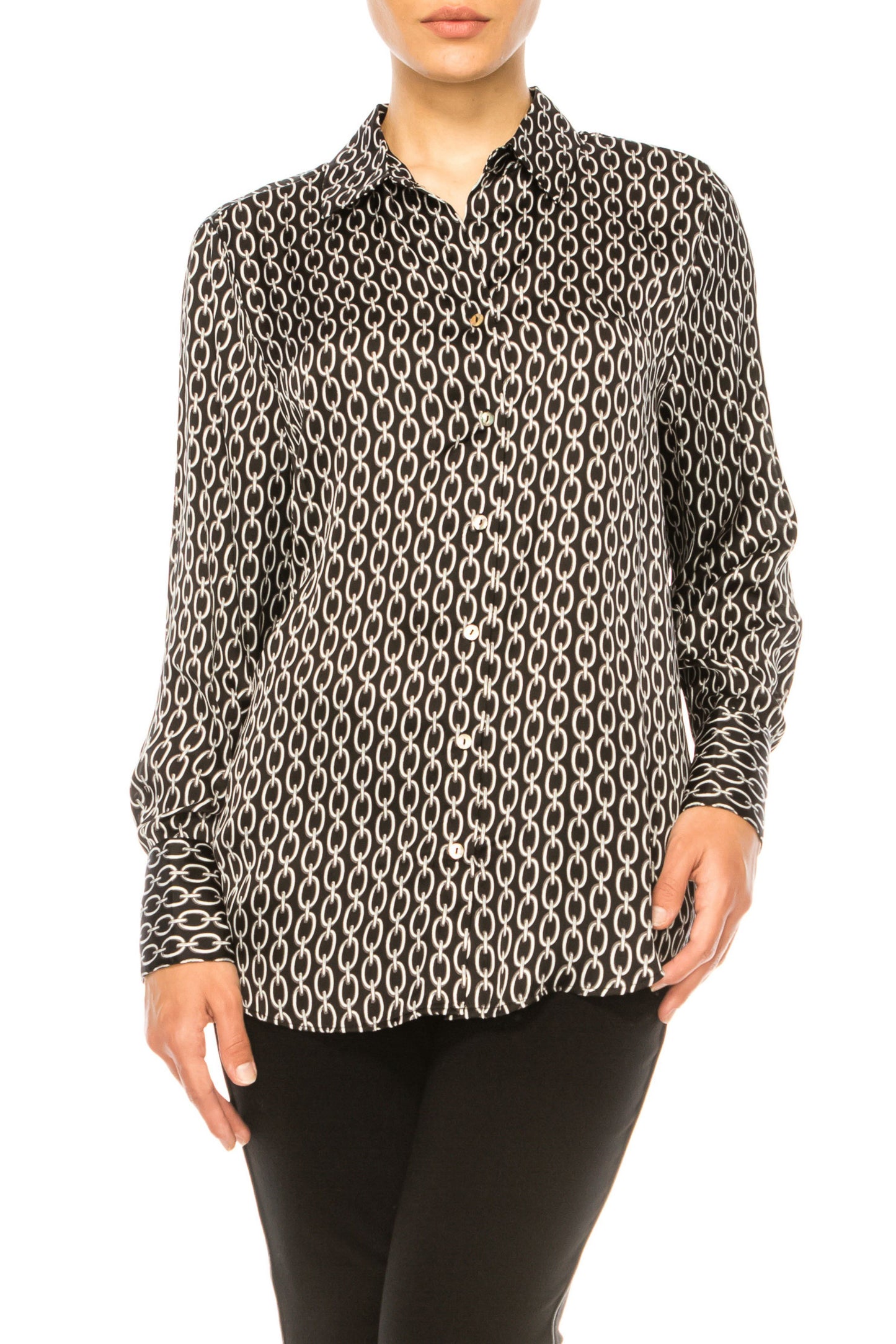 Hester & Orchard Long Sleeve Chain Print Shirt