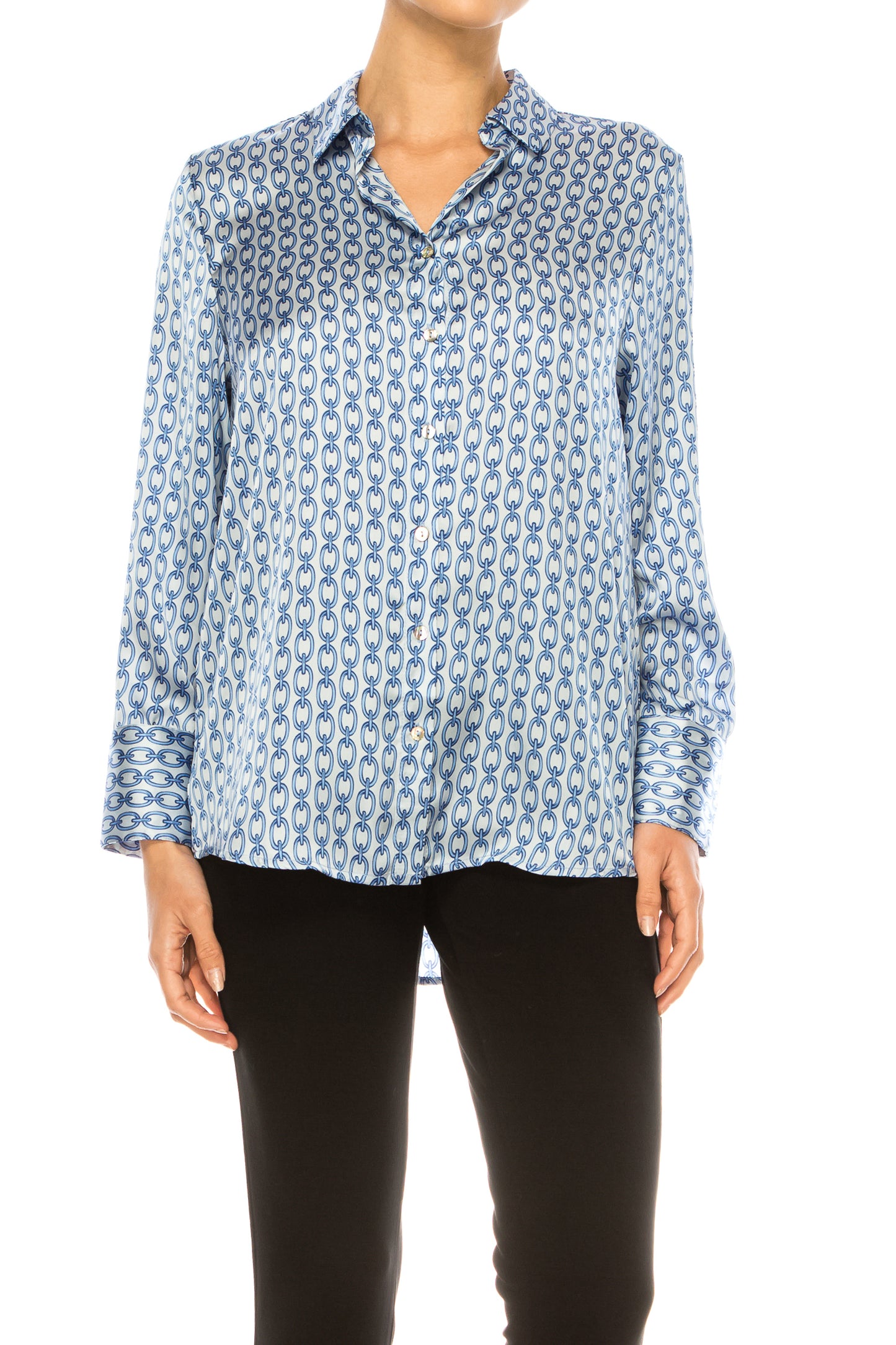 Hester & Orchard Long Sleeve Chain Print Shirt
