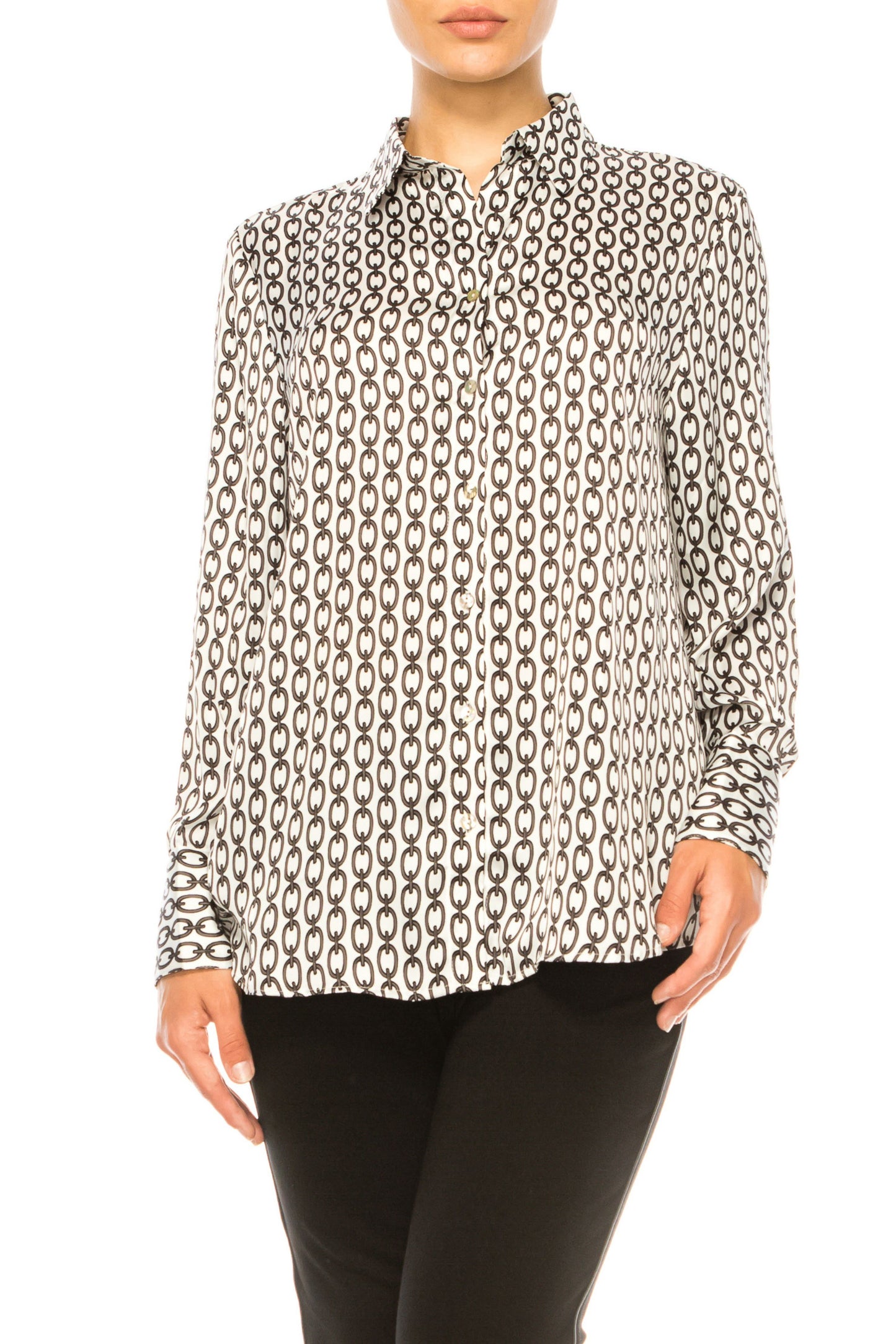 Hester & Orchard Long Sleeve Chain Print Shirt