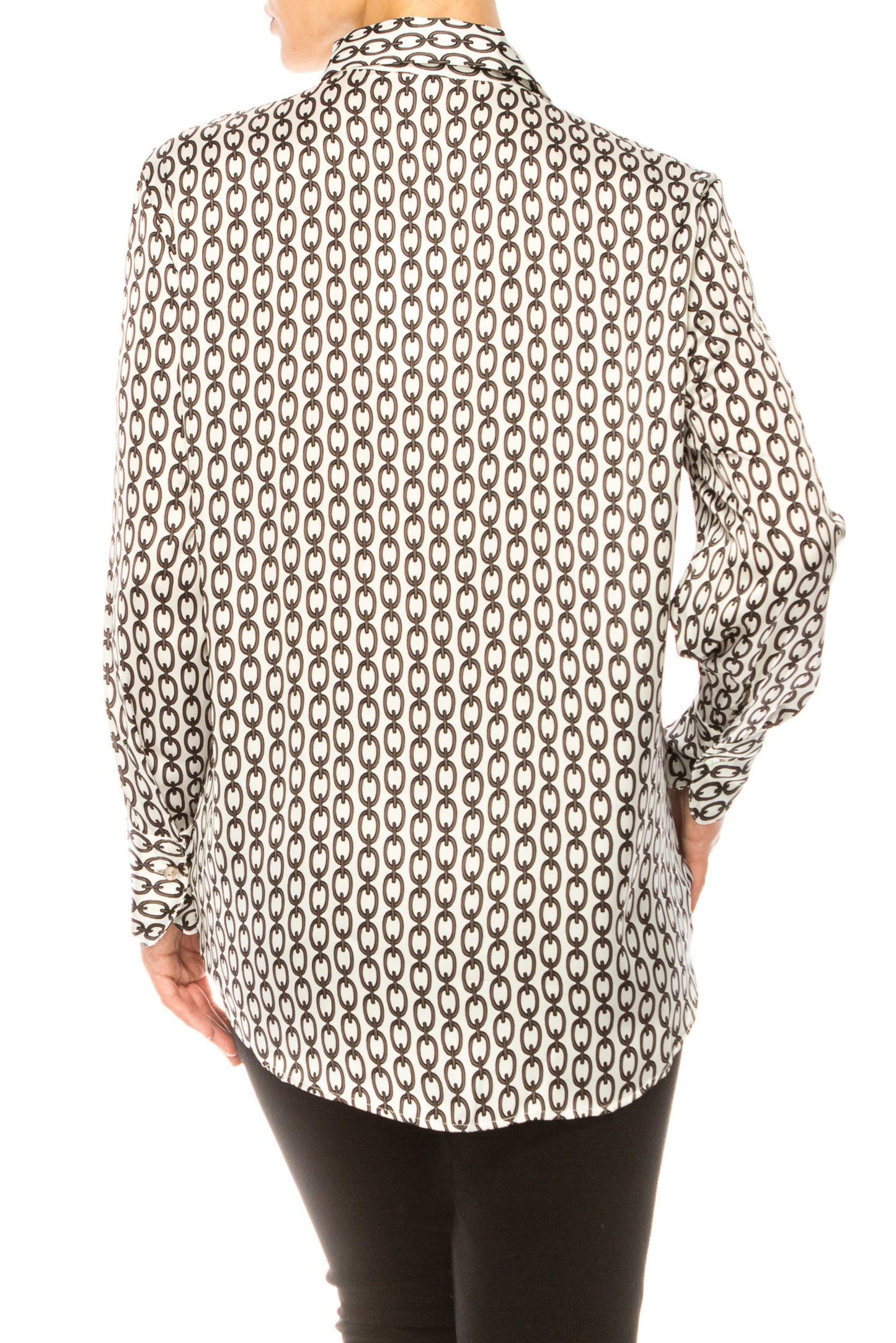Hester & Orchard Long Sleeve Chain Print Shirt