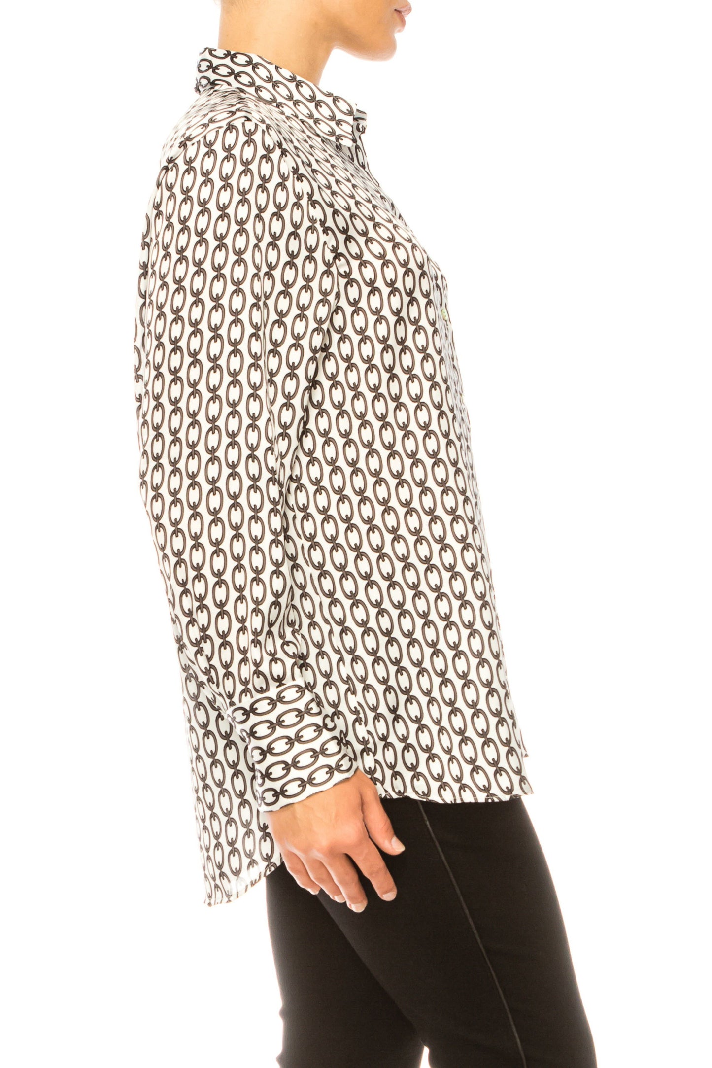 Hester & Orchard Long Sleeve Chain Print Shirt