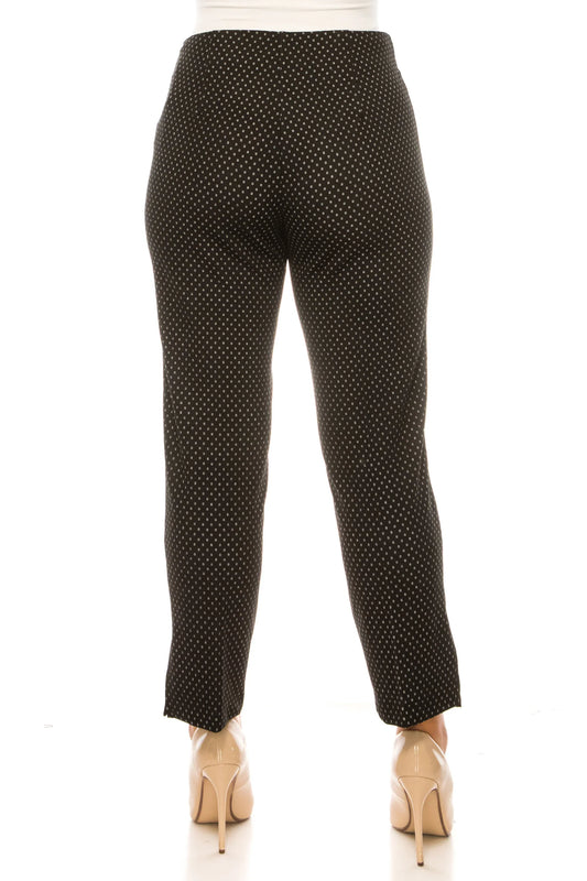 Hope & Harlow Printed Straight Leg Belted Pants