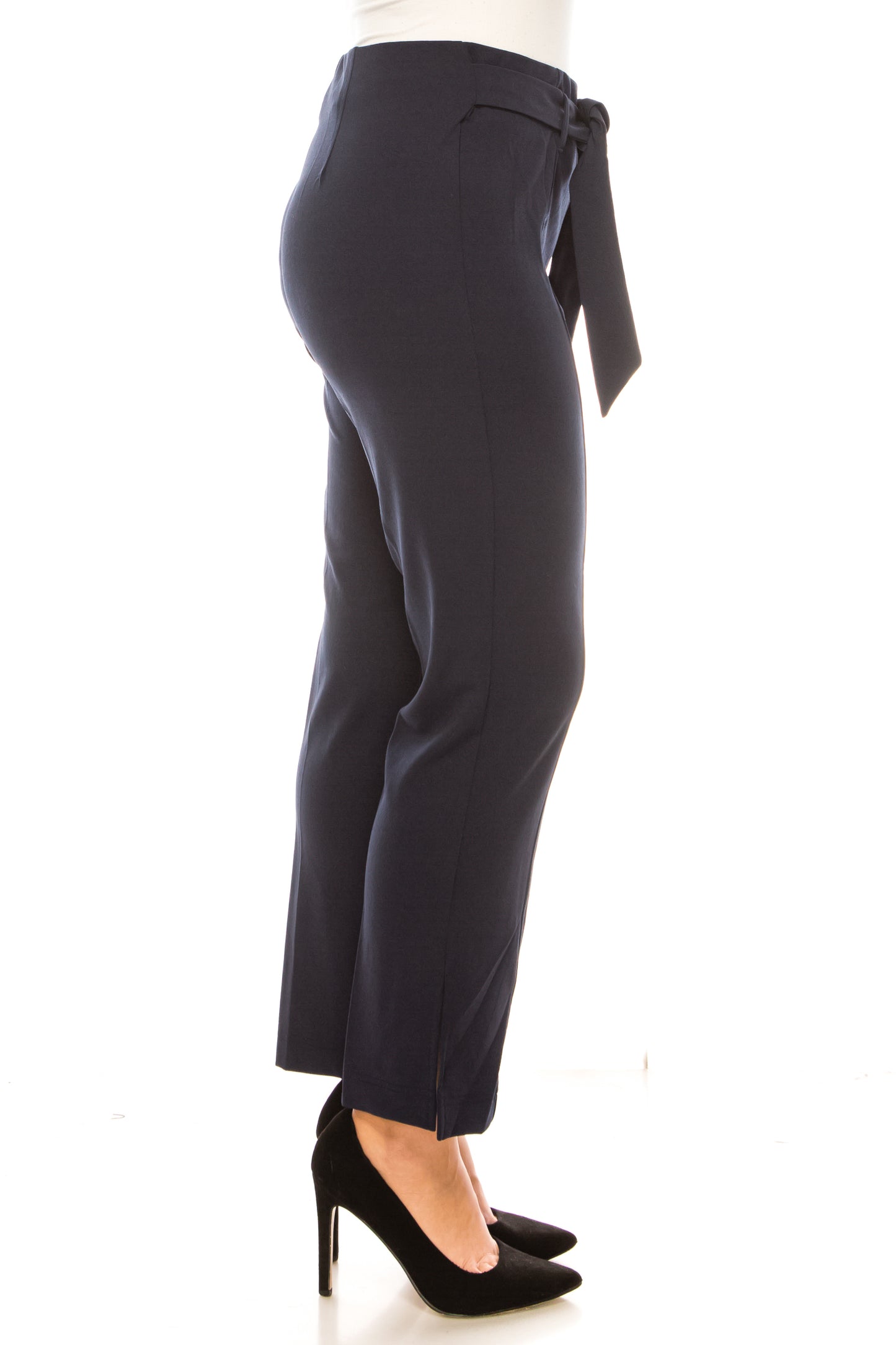 Hope & Harlow Pull-On Straight Leg Belted Pants