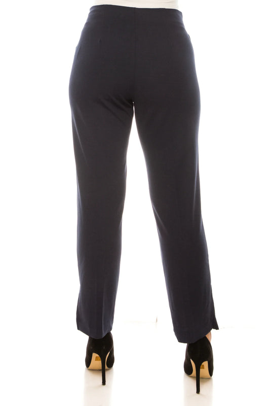 Hope & Harlow Pull-On Straight Leg Belted Pants
