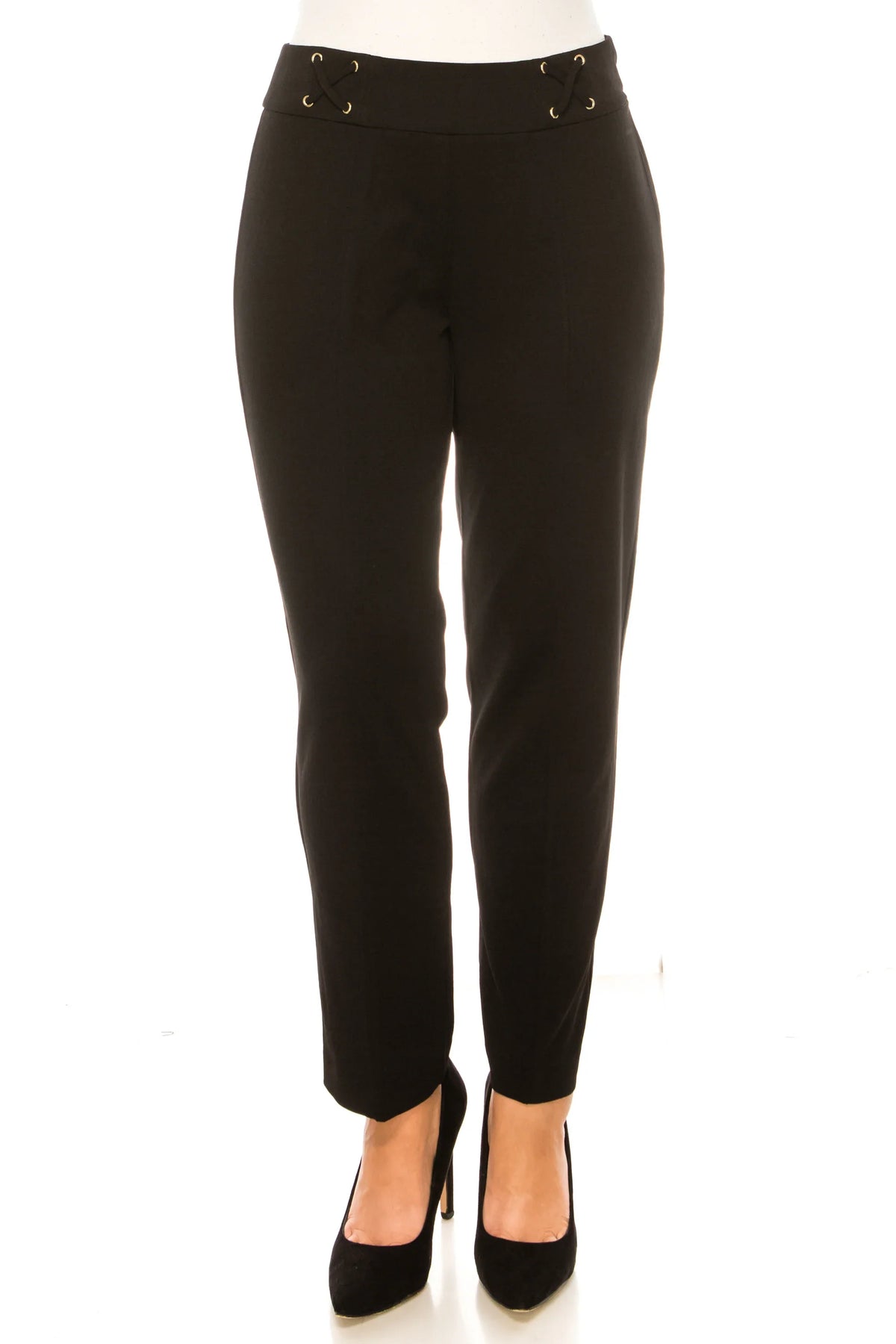 Hope & Harlow Straight Leg Criss-Cross Waist Pants