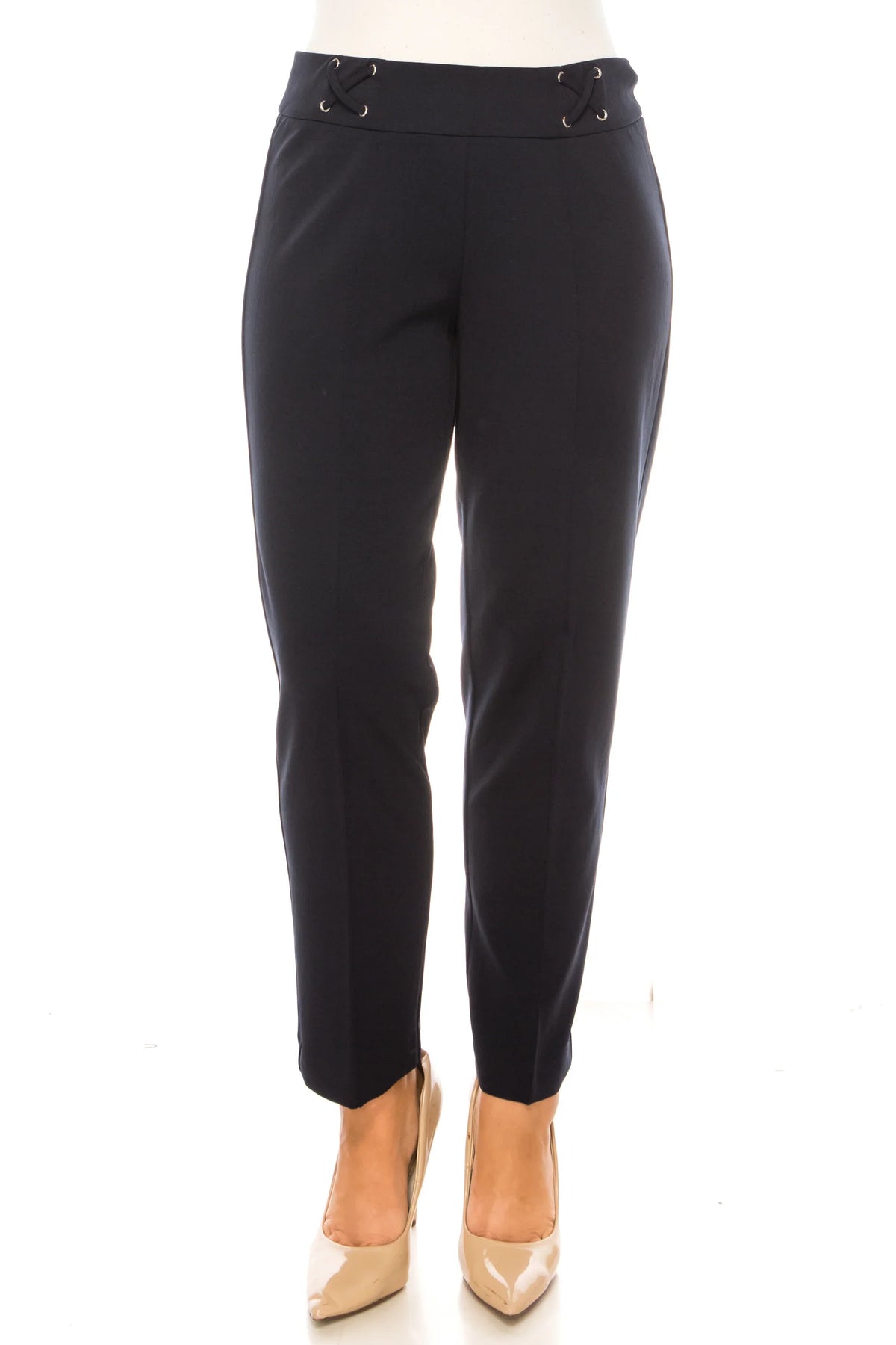 Hope & Harlow Straight Leg Criss-Cross Waist Pants