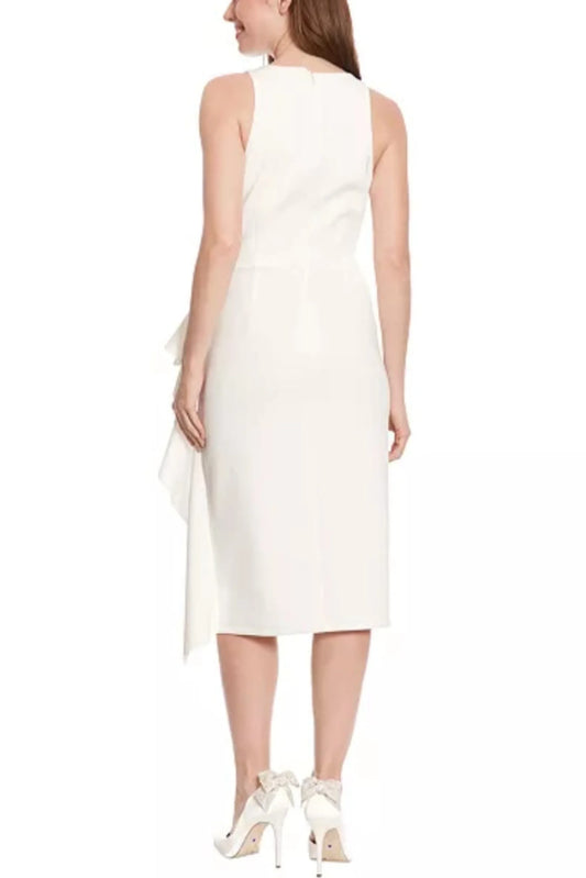 Ivy & Blu Ivory Sleeveless Sheath Party Dress