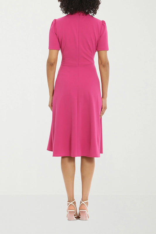 Ivy & Blu Side Tie A Line Short Sleeve Dress