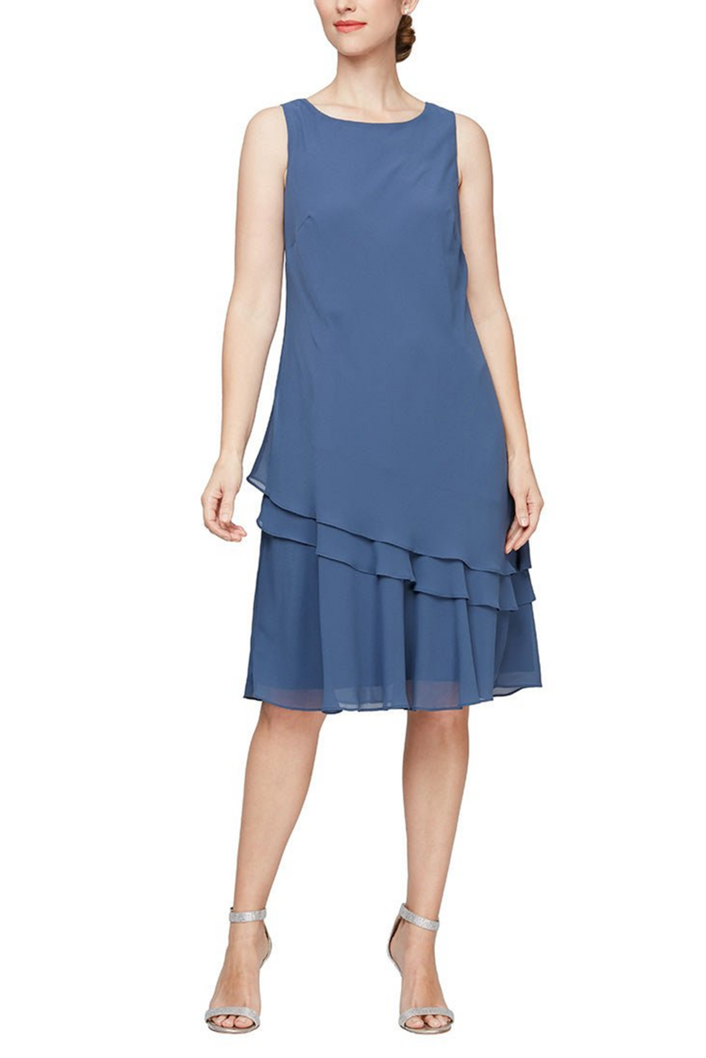 Jeanne Alexander 3/4 Tiered Sleeve Jacket Dress