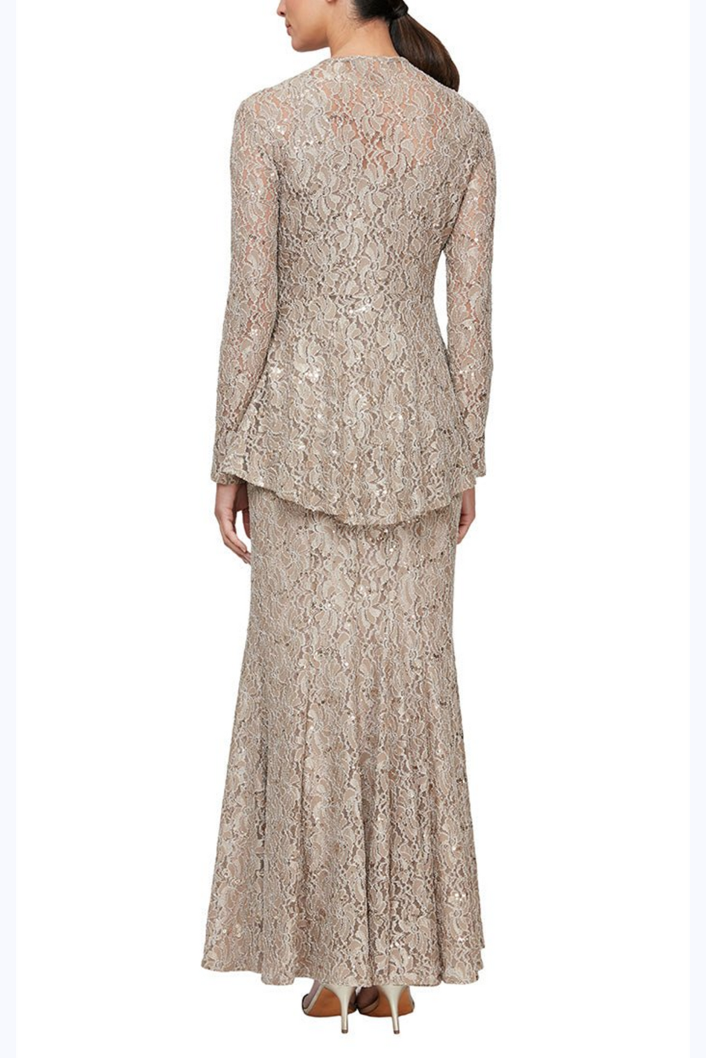 Jeanne Alexander Long Lace Jacket Dress PLUS SIZE
