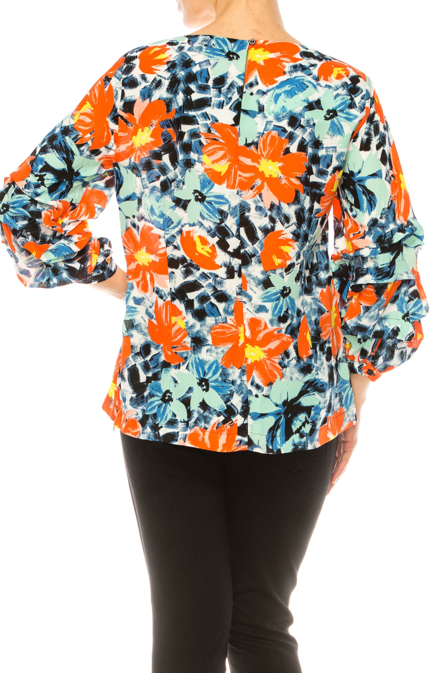 Jessica Rose Long Sleeve Floral Print Top