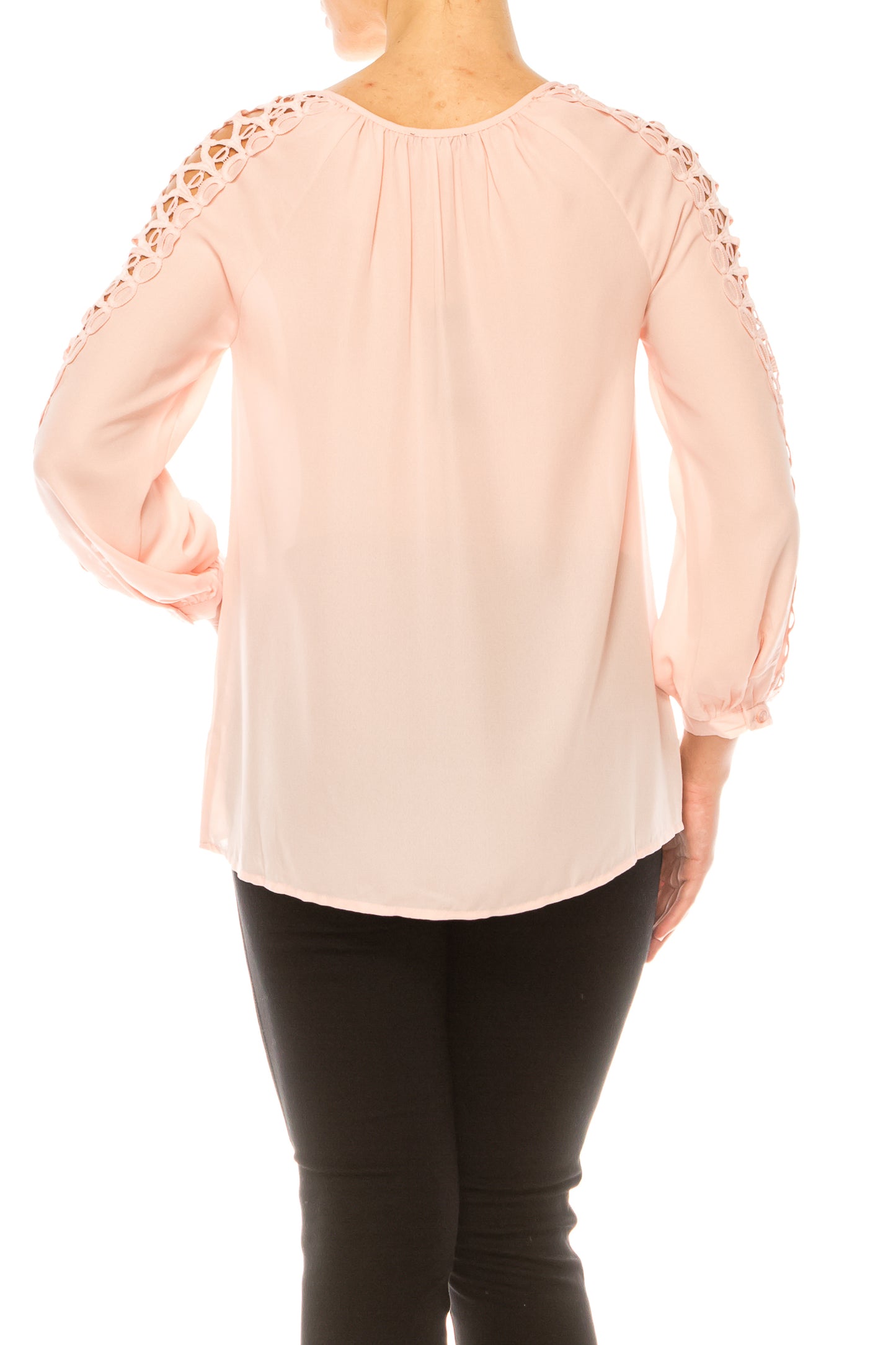 Jessica Rose Long Embroidered Sleeve Top
