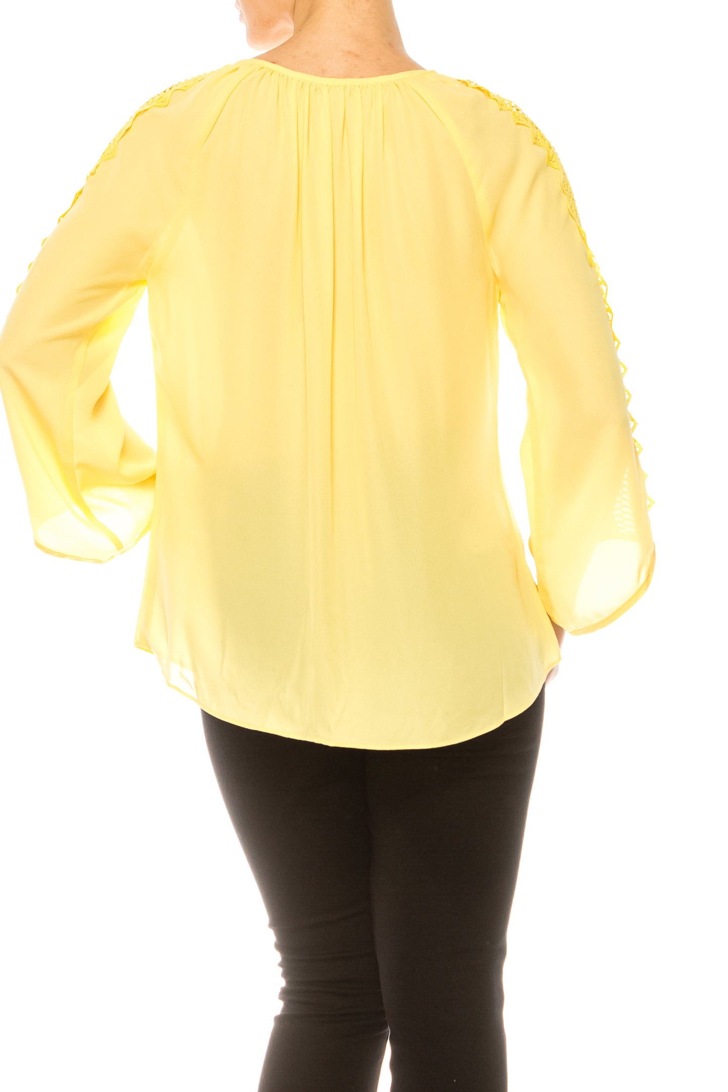 Jessica Rose 3/4 Decorative Lace Sleeve Top