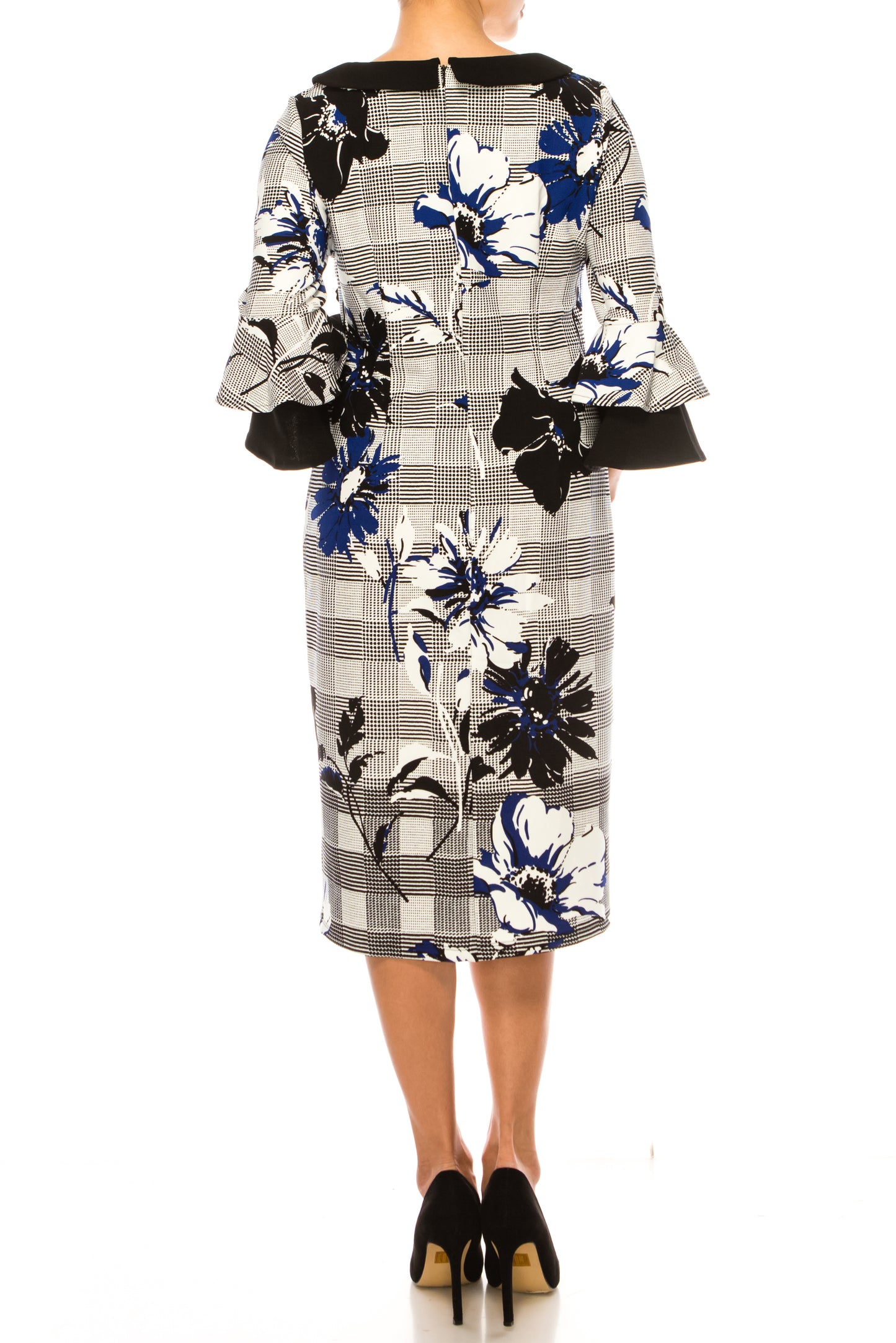 Jessica Rose Layered Bell Sleeve Sheath Dress