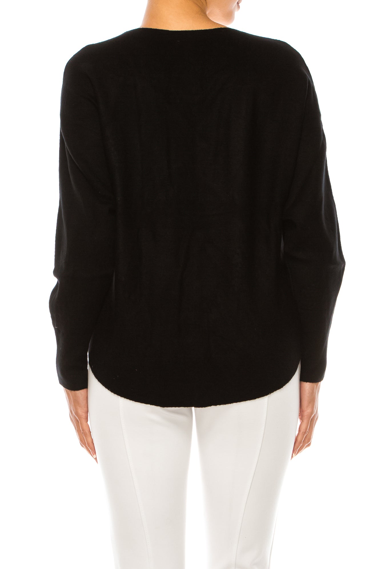 Liv Embellished Hearts V-Neck Pullover Sweater