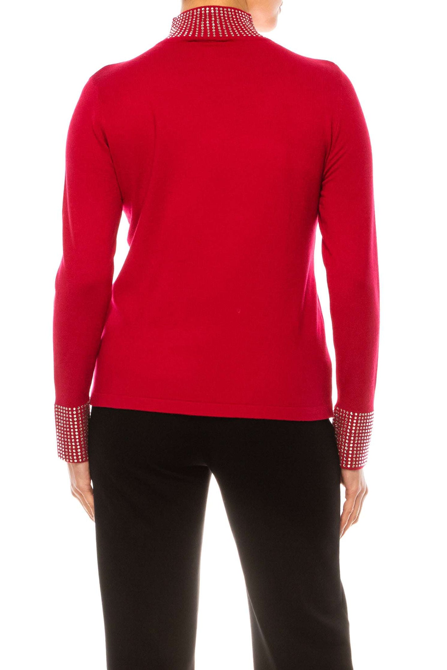 Liv Long Sleeve Rhinestone Turtleneck Sweater