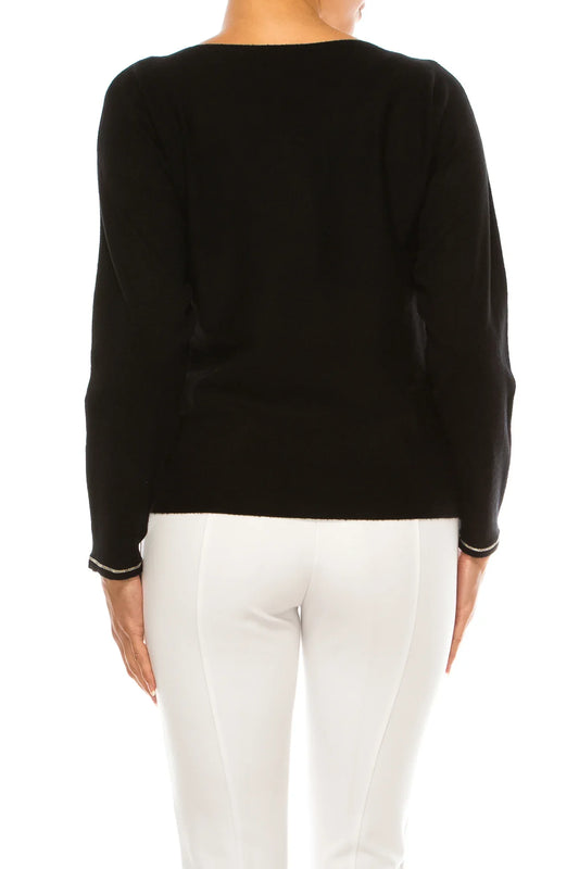 Liv Chain Tassel Long Sleeve Pullover Sweater