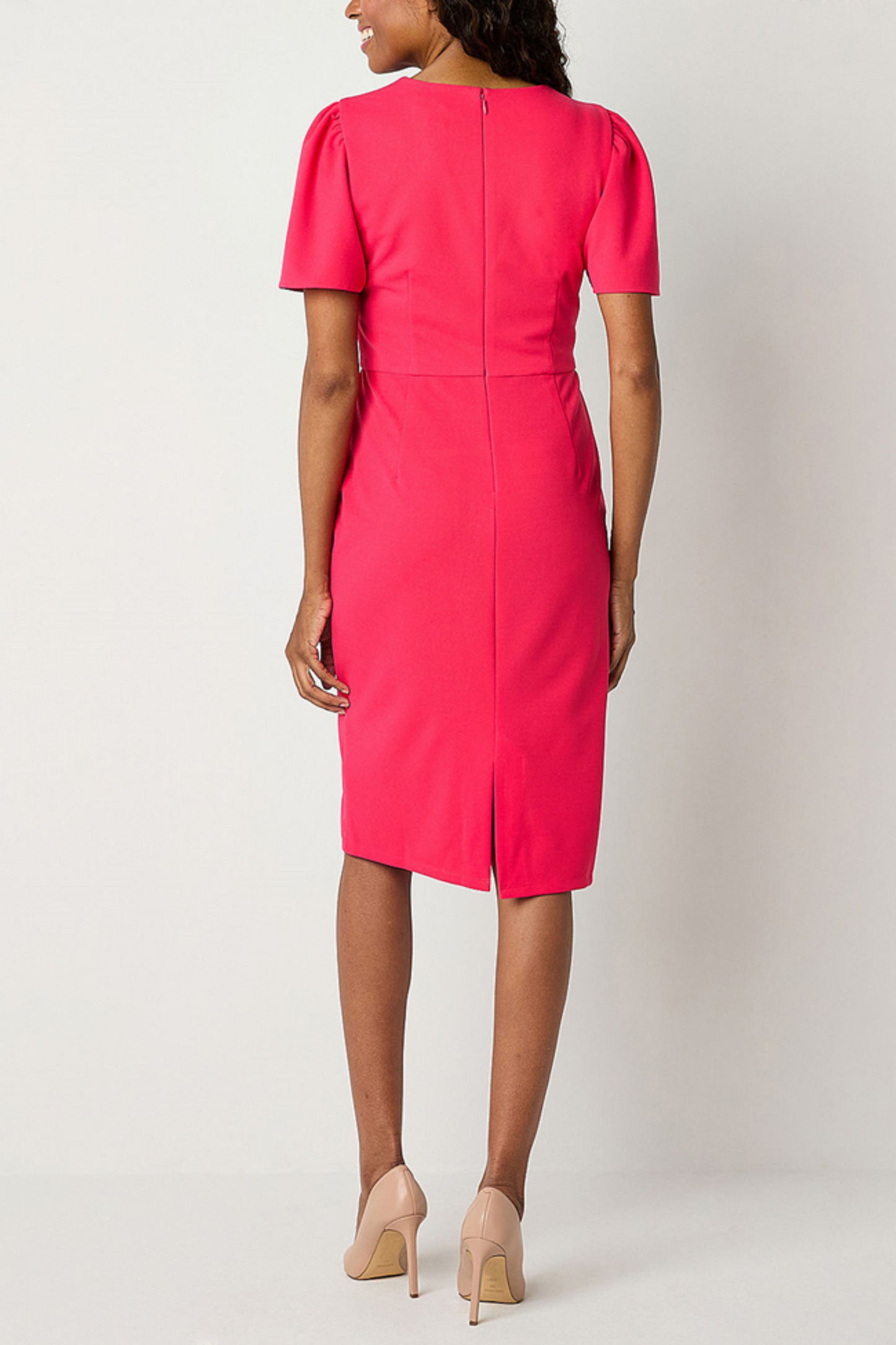 Liz Claiborne Flutter Short Sleeve Sheath Dress
