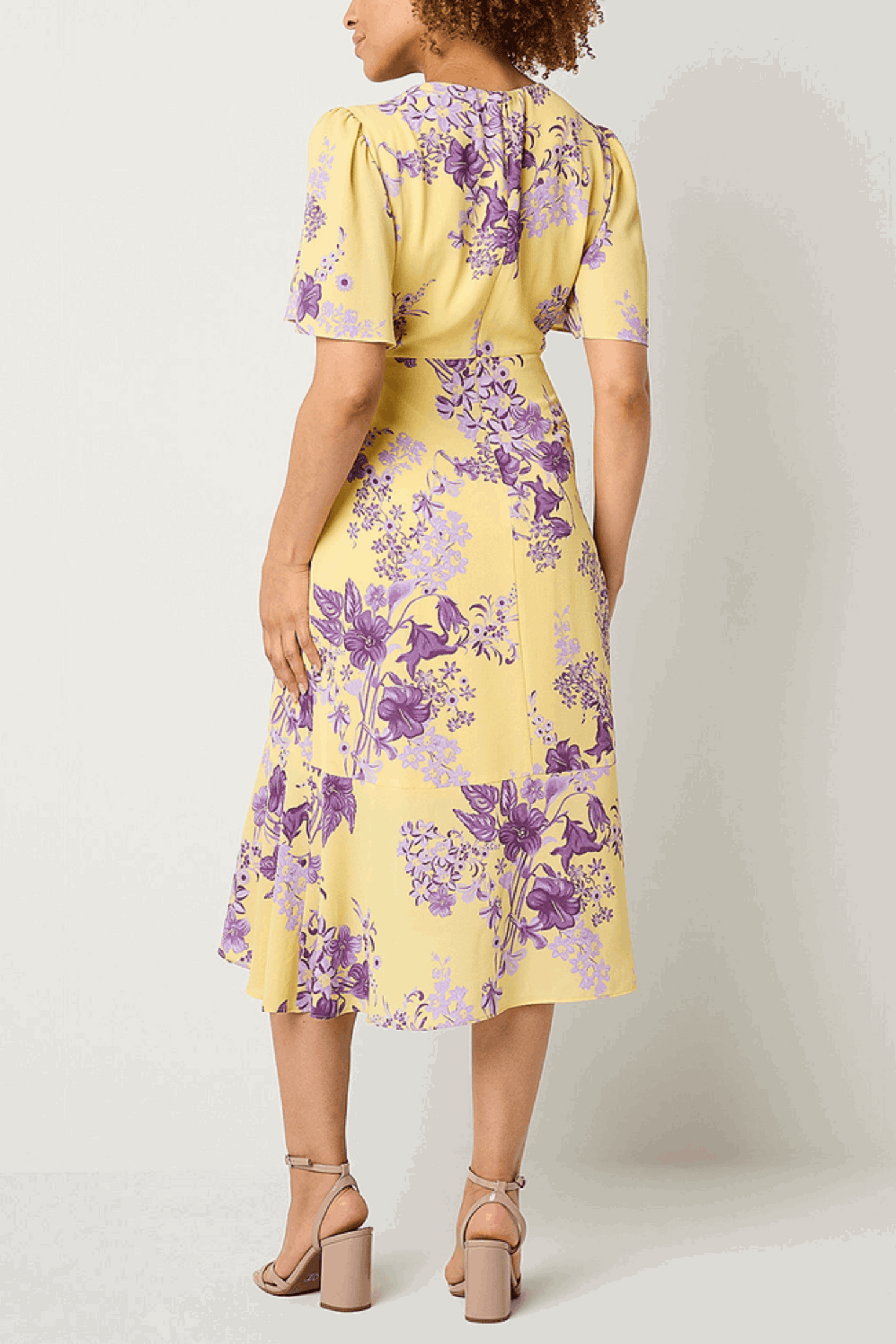 Liz Claiborne Short Sleeve Floral A-Line Dress