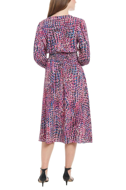 London Times Multi Color A-Line Midi Dress