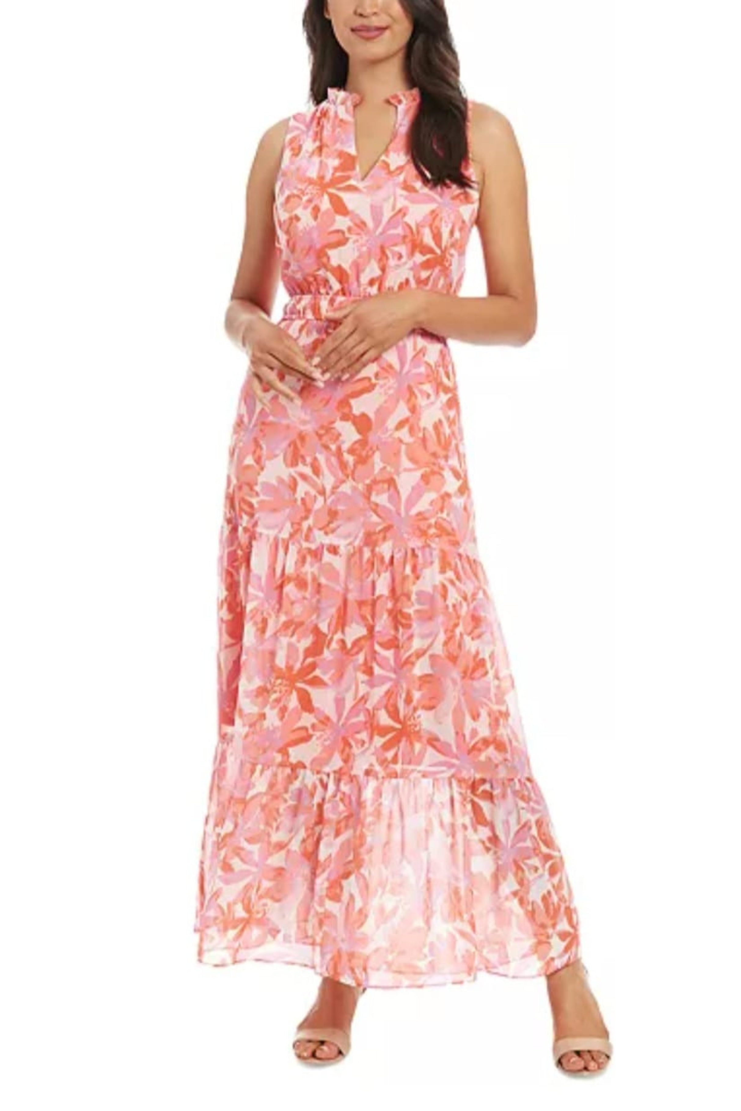 London Times Floral Print Maxi Dress – New Yorker's Apparel London Times Floral Print Maxi Dress – New Yorker's Apparel