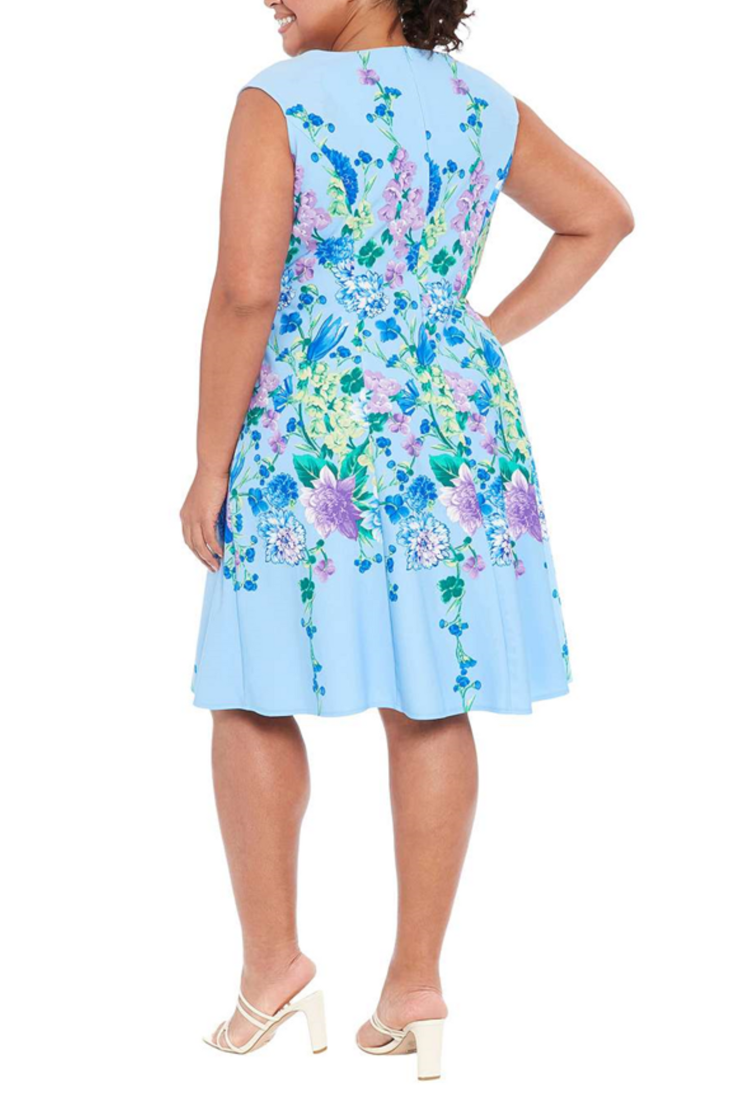 London Times Cap Sleeve Floral Dress PLUS SIZE