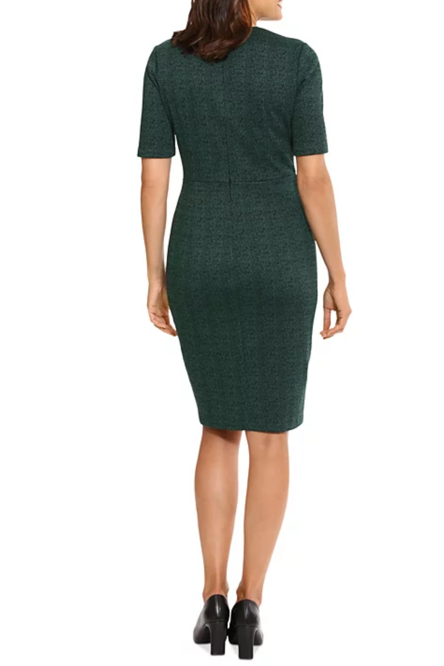 London Times Short Sleeve Button Skirt Dress