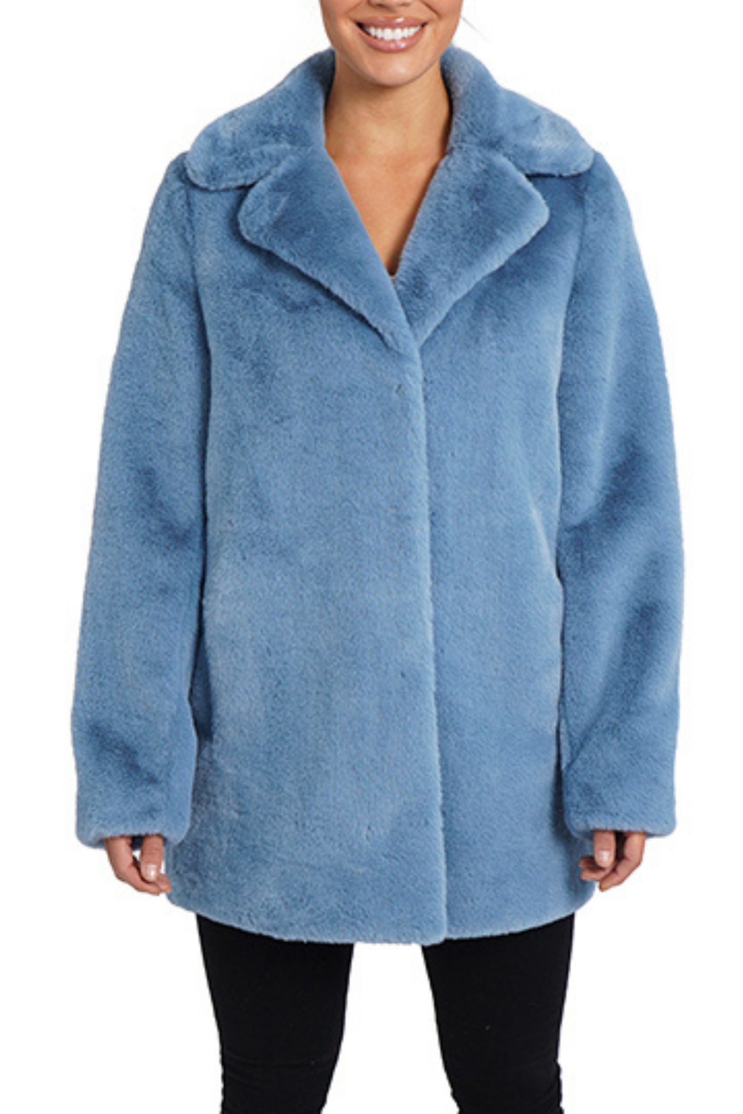 Love Token Mid-Length Faux Fur Jacket