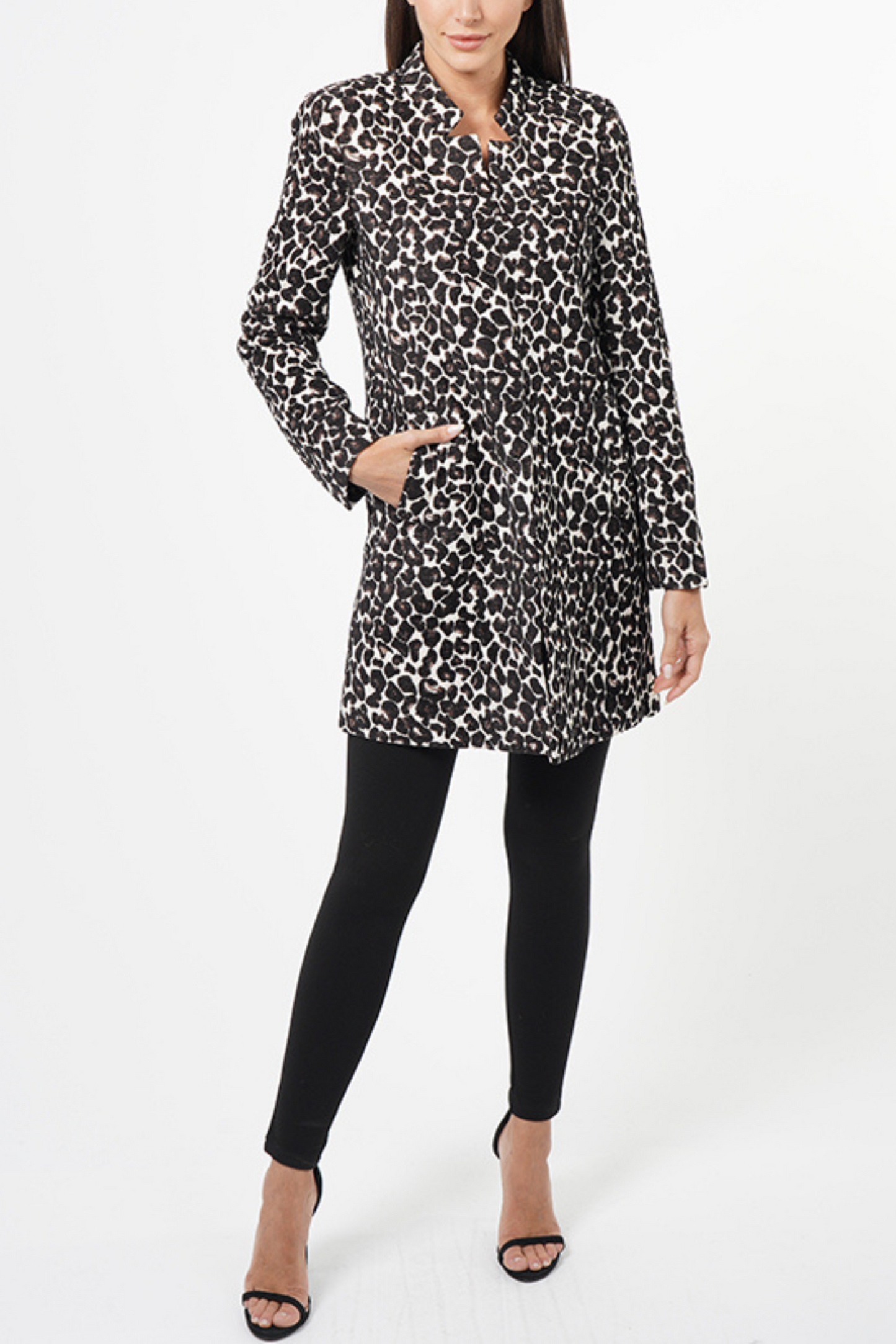 Love Token Mid-Length Leopard Print Coat