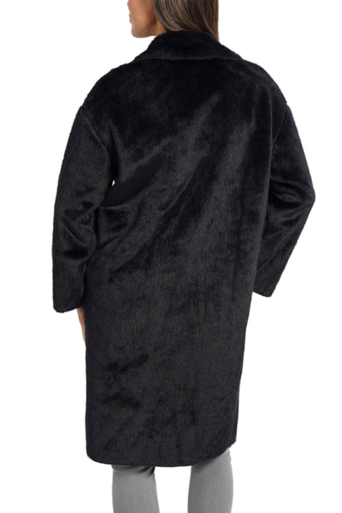 Love Token Faux Fur Mid-Length Jacket