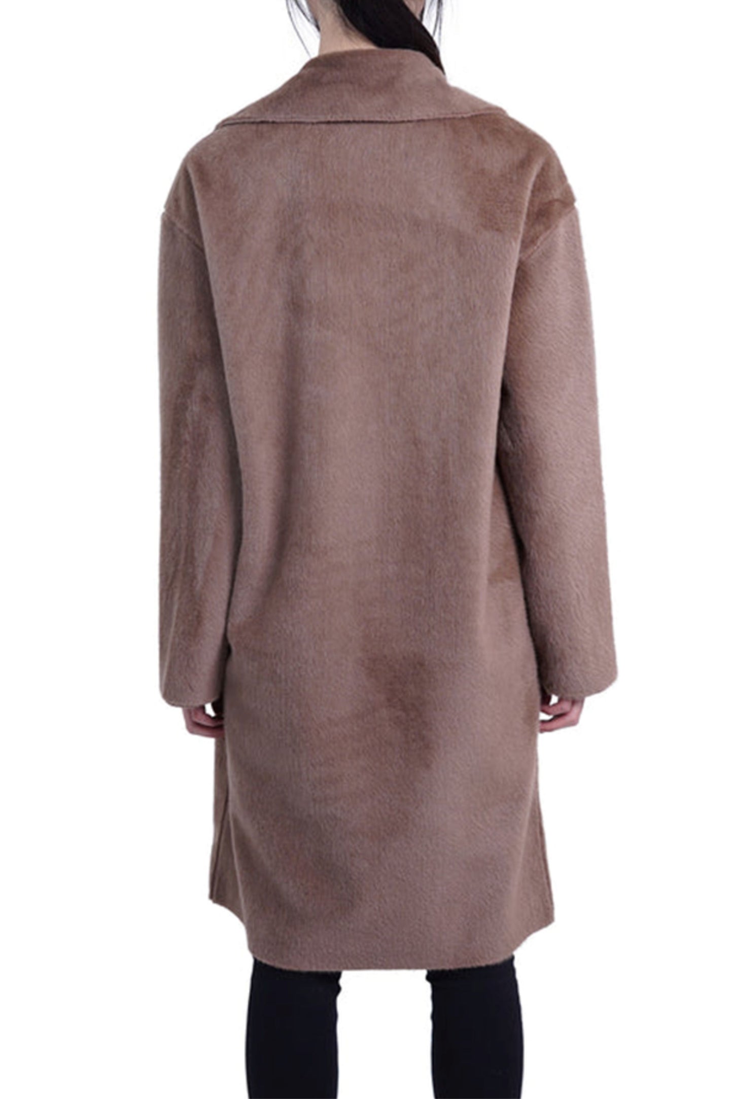Love Token Faux Fur Mid-Length Jacket