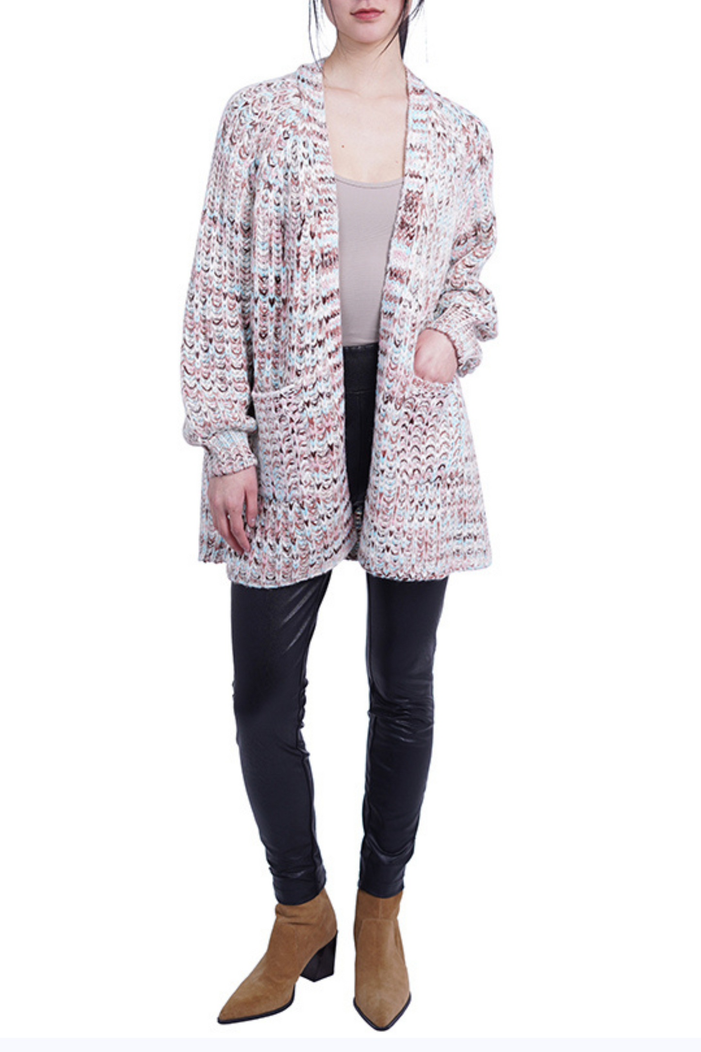 Love Token Metallic Multicolored Cardigan Sweater