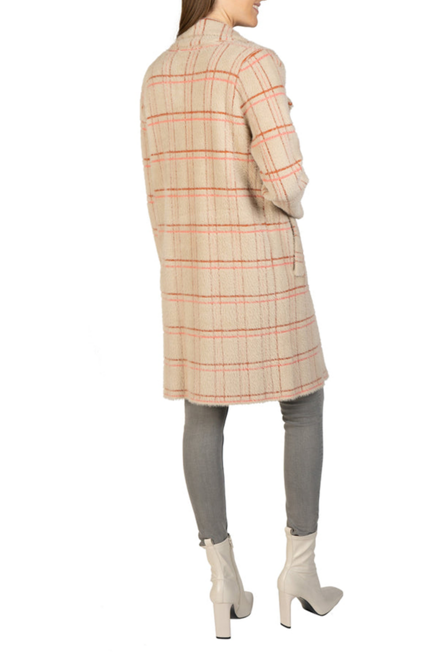 Love Token Plaid Collared Button-Down Coat