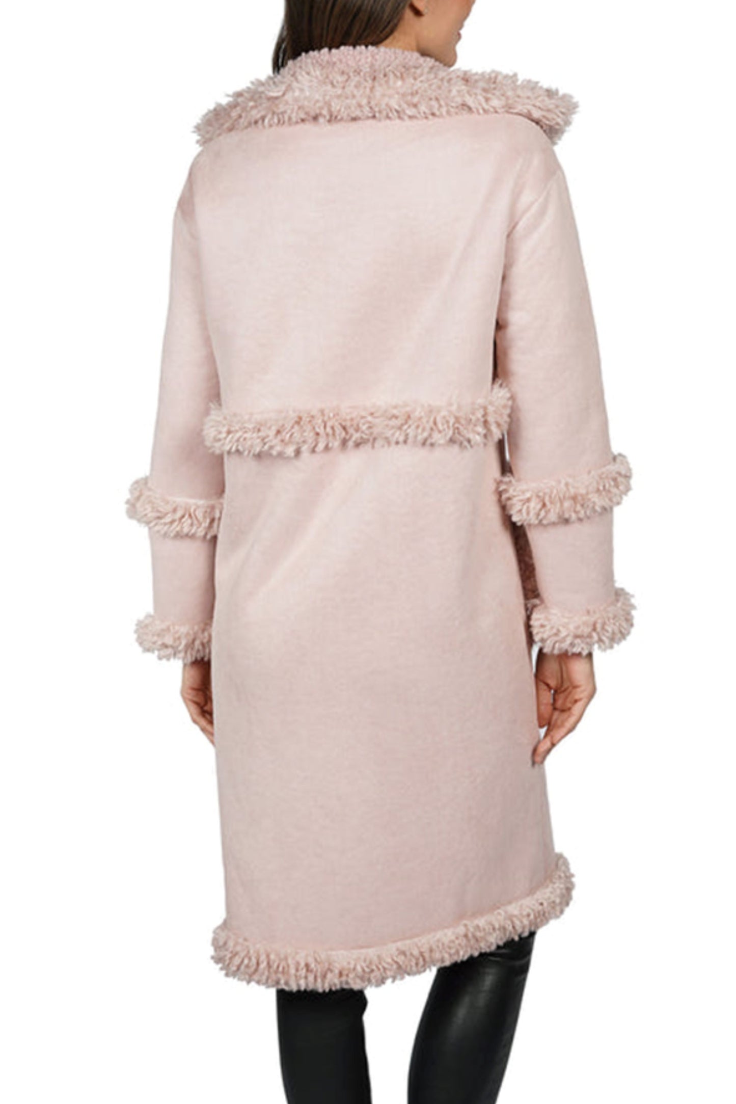 Love Token Faux-Suede Shearling Faux Fur Jacket