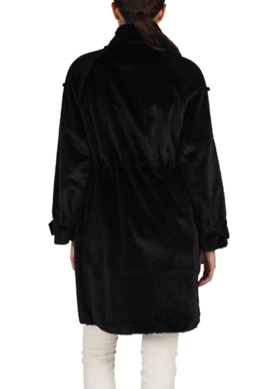 Love Token Drawstring Waist Parka Jacket
