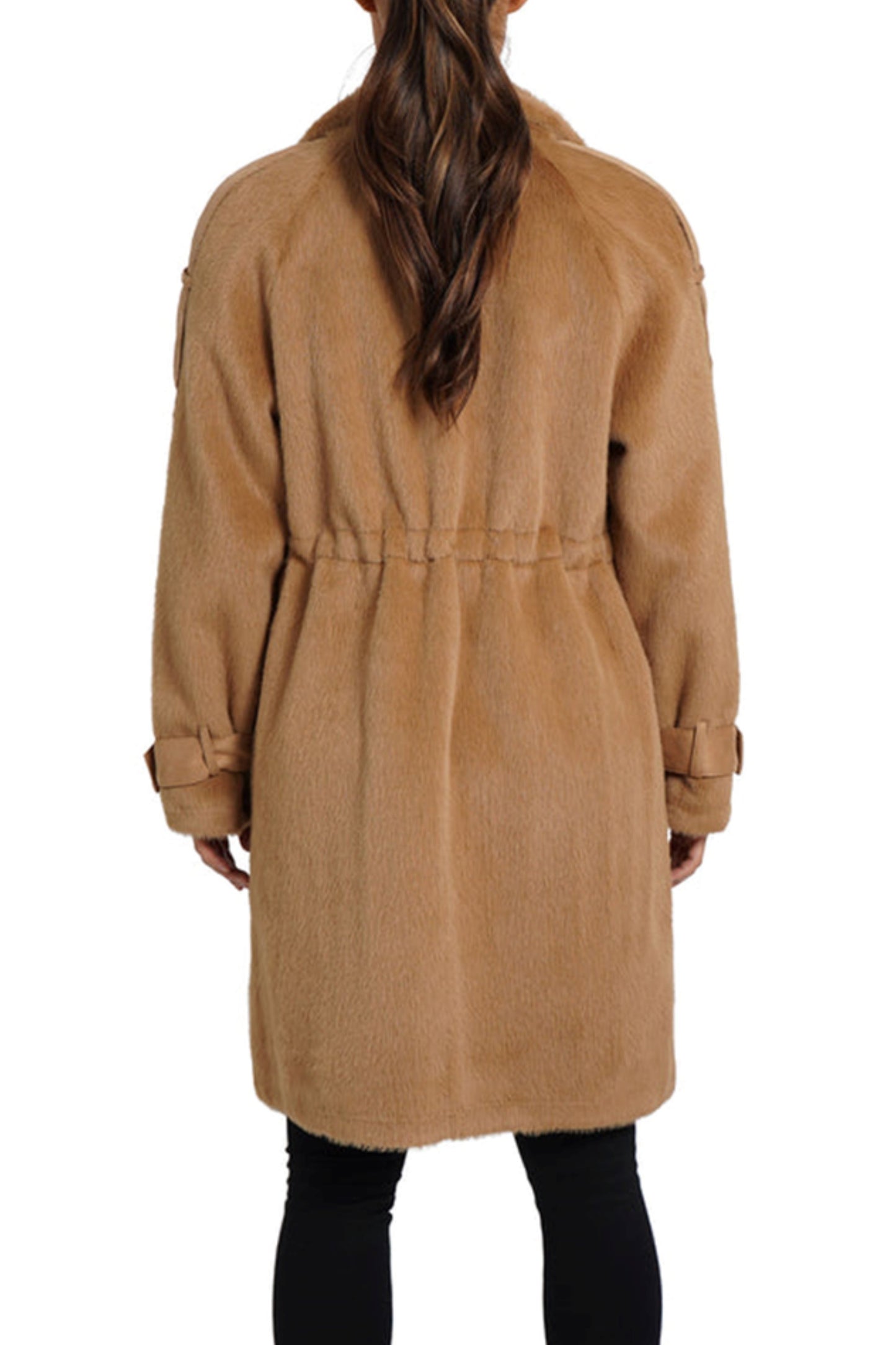 Love Token Drawstring Waist Parka Jacket