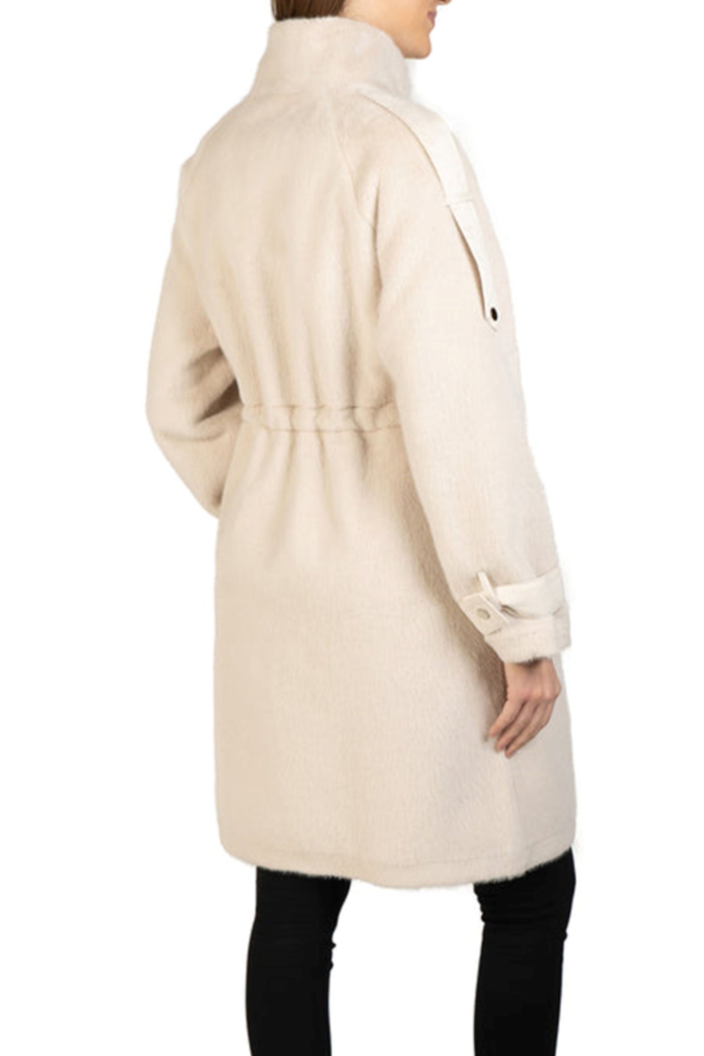Love Token Drawstring Waist Parka Jacket