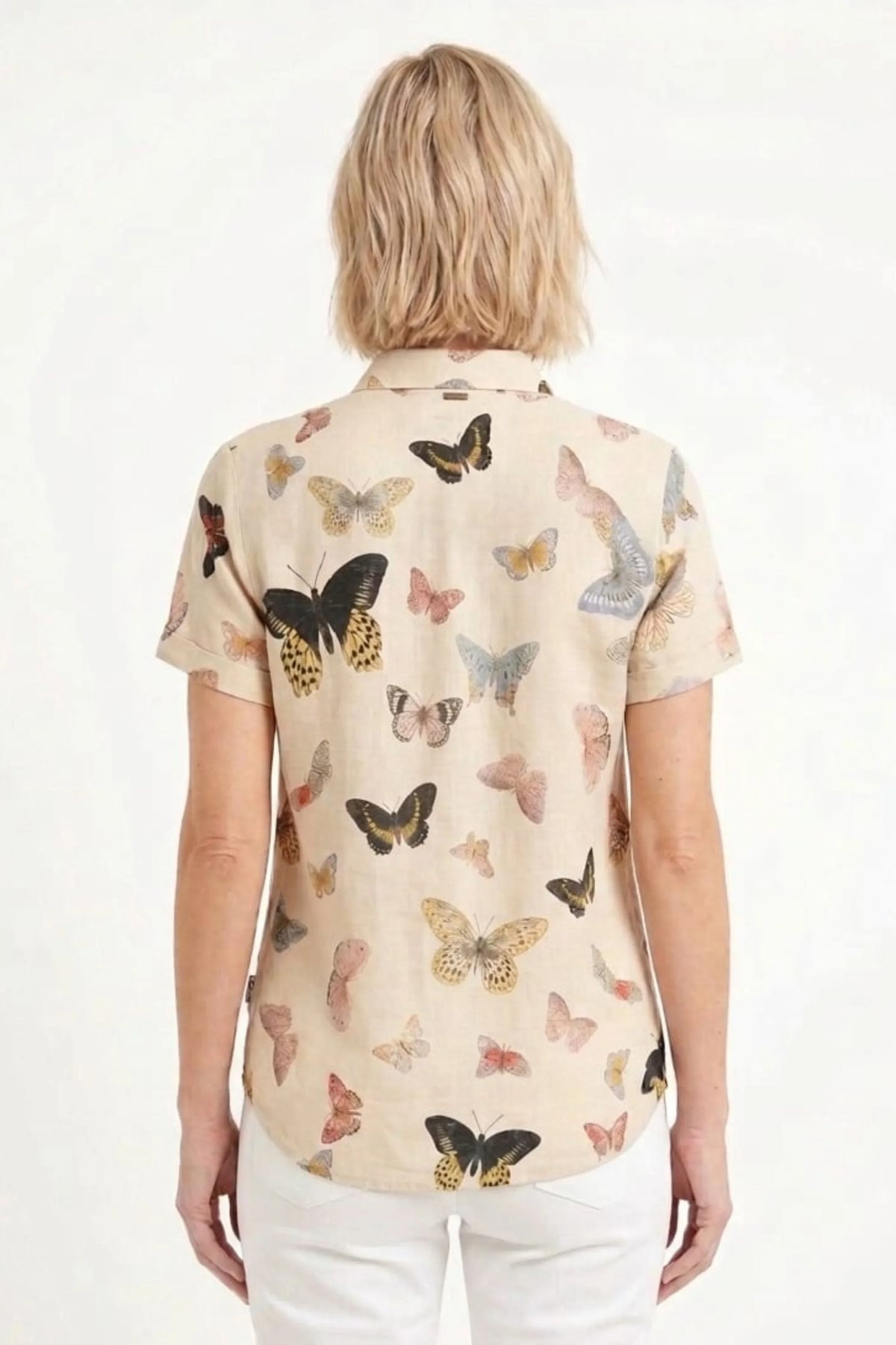 Hester & Orchard Butterfly Print Toile Blouse