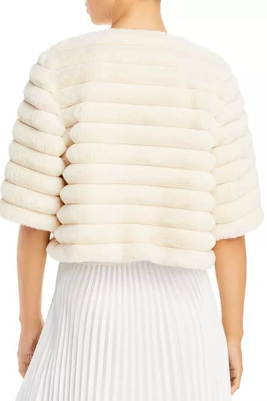 Love Token Crop Faux Fur Bolero Jacket