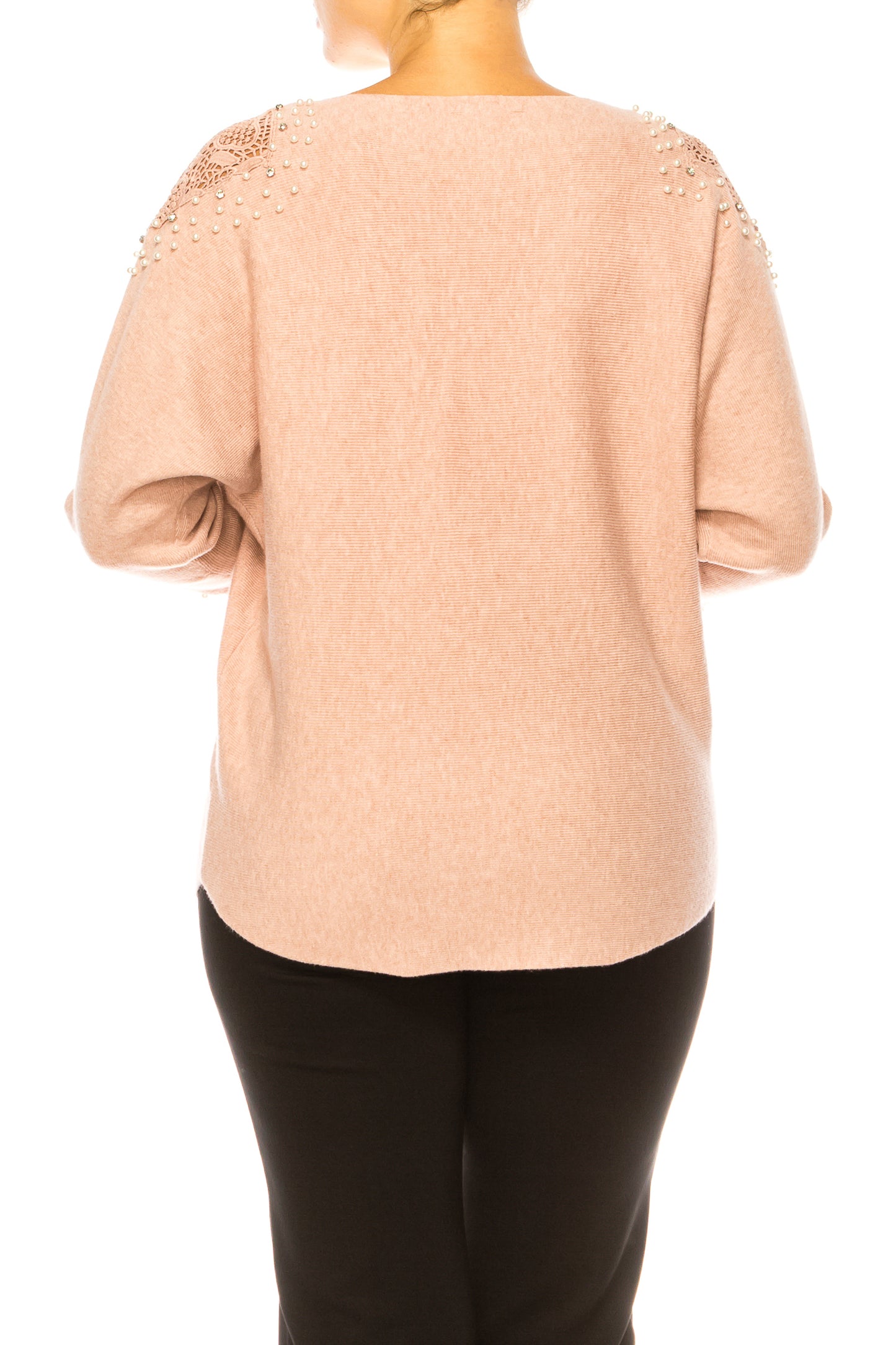 Liv Long Sleeve Floral Embroidered Beaded Sweater