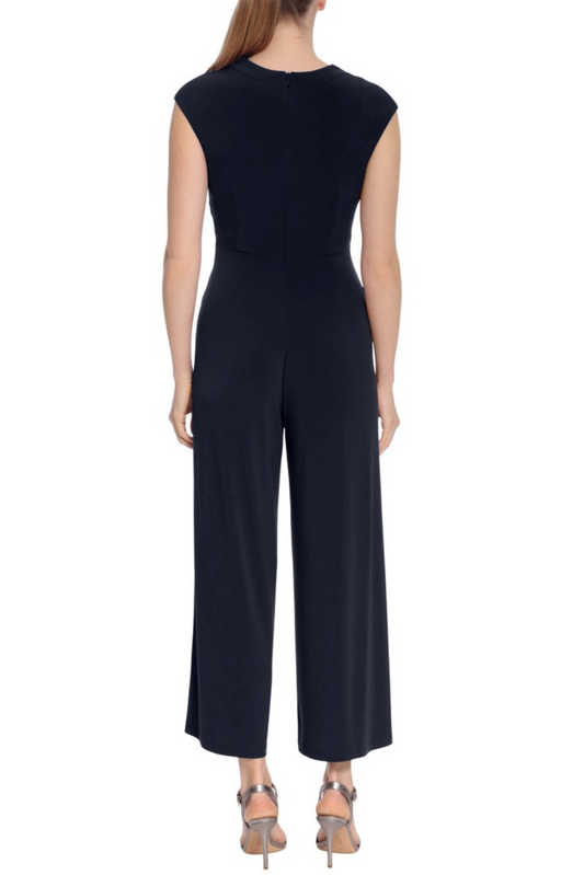 London Times Sleeveless Wide Leg Jumpsuit