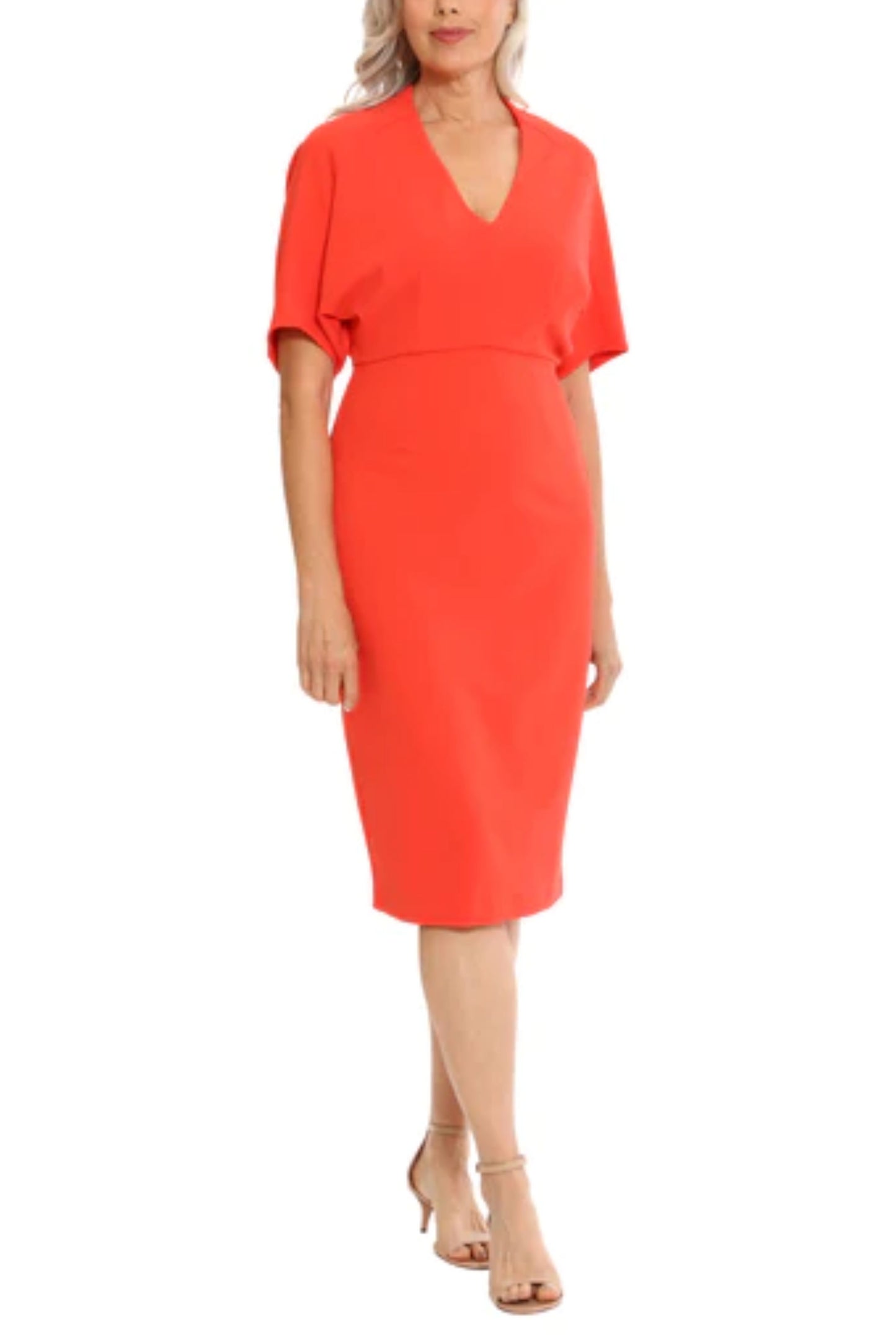 London Times Short Dolman Sleeve Sheath Dress