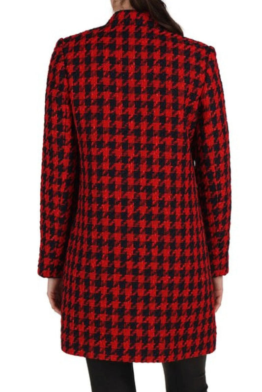 Love Token Houndstooth Pattern Tweed Jacket