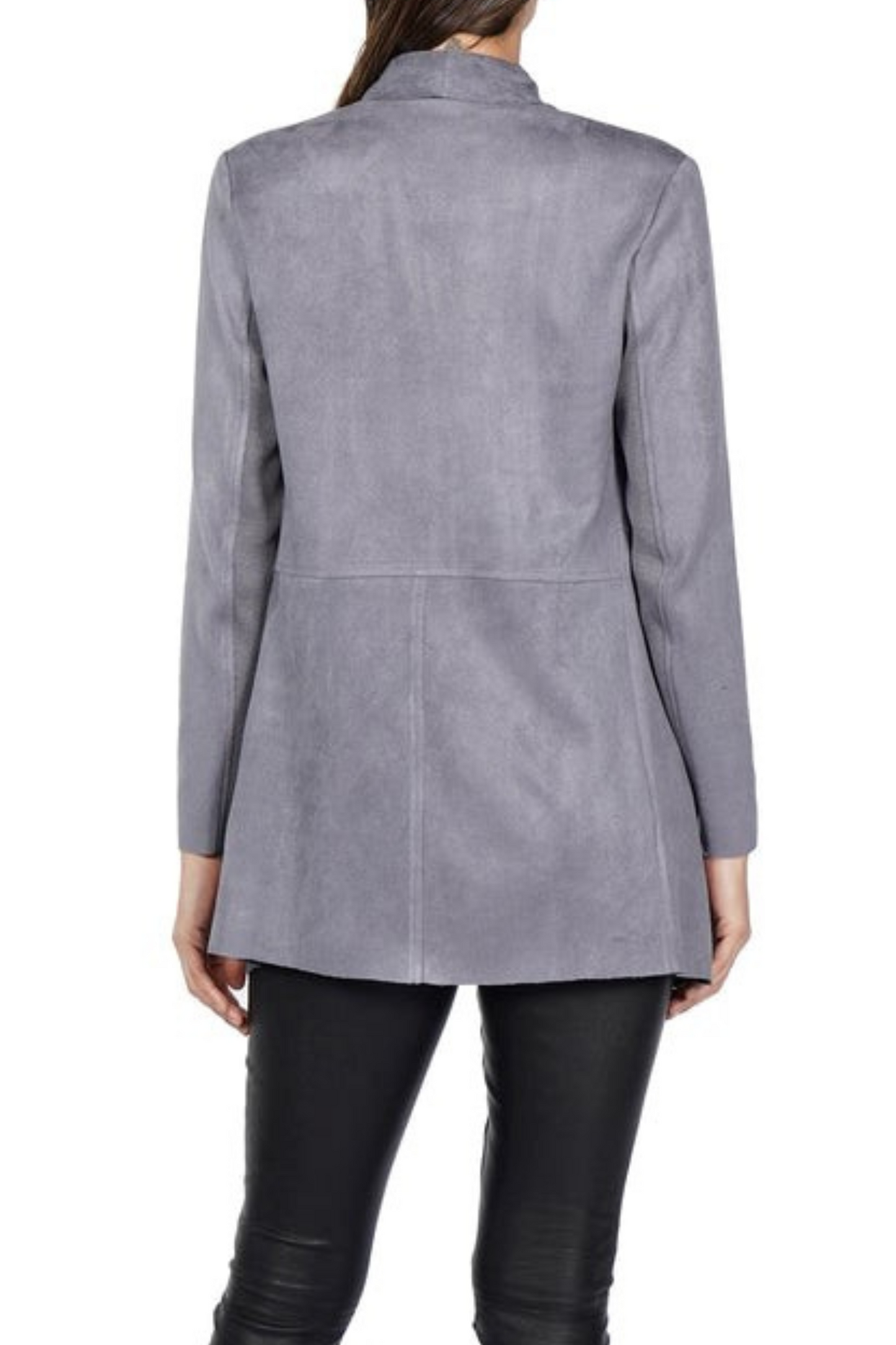 Love Token Waterfall Blazer Faux Suede Jacket