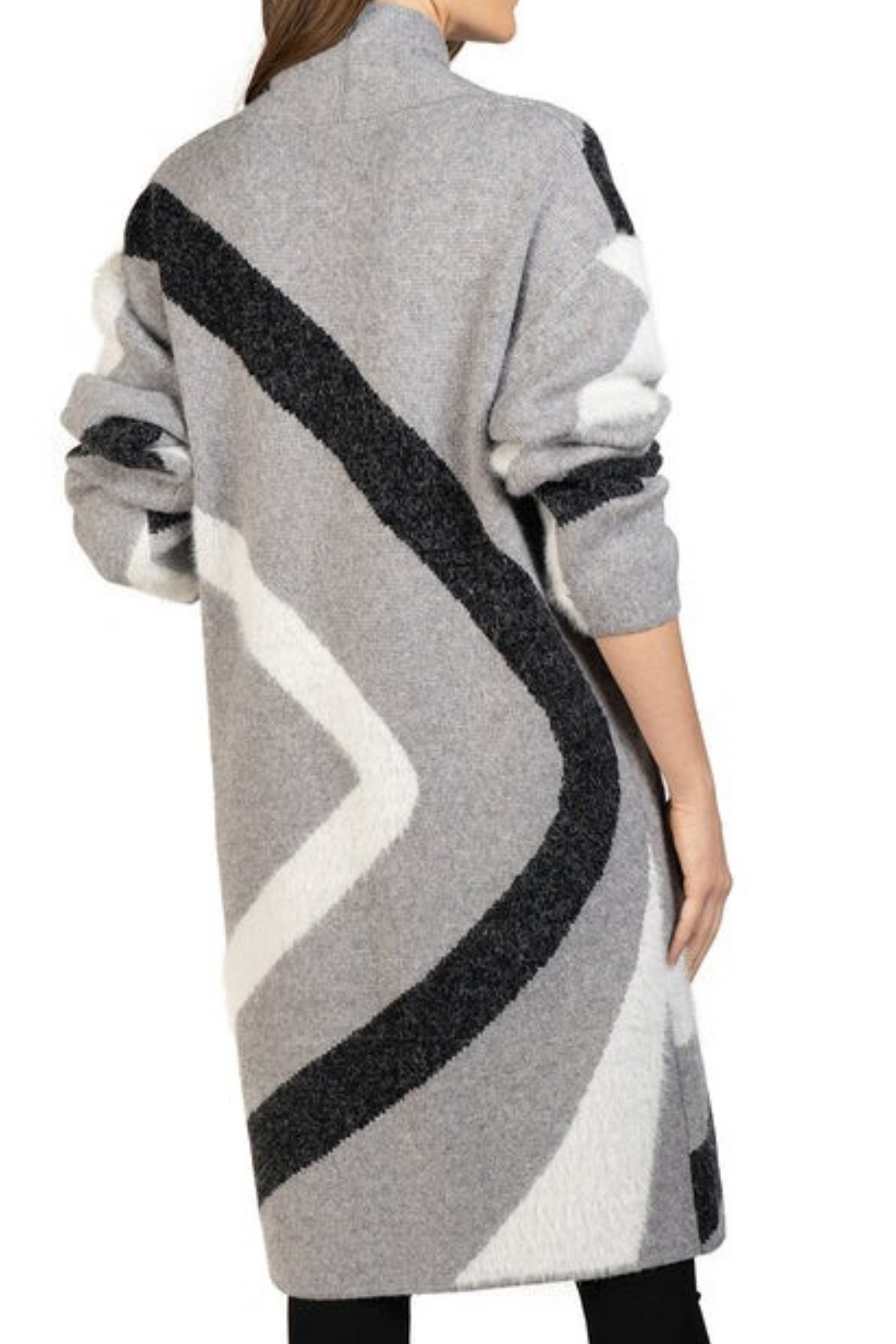 Love Token Long Sleeve Angled Design Cardigan