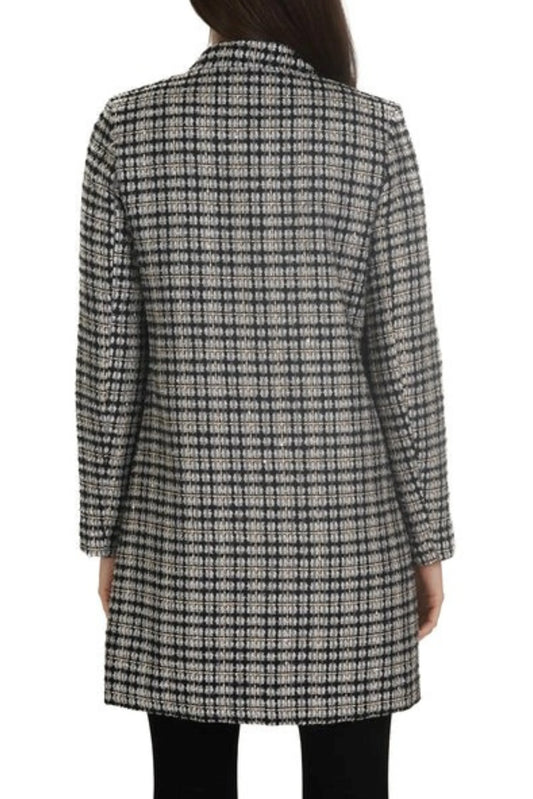 Love Token Sequin Plaid Blazer Tweed Jacket
