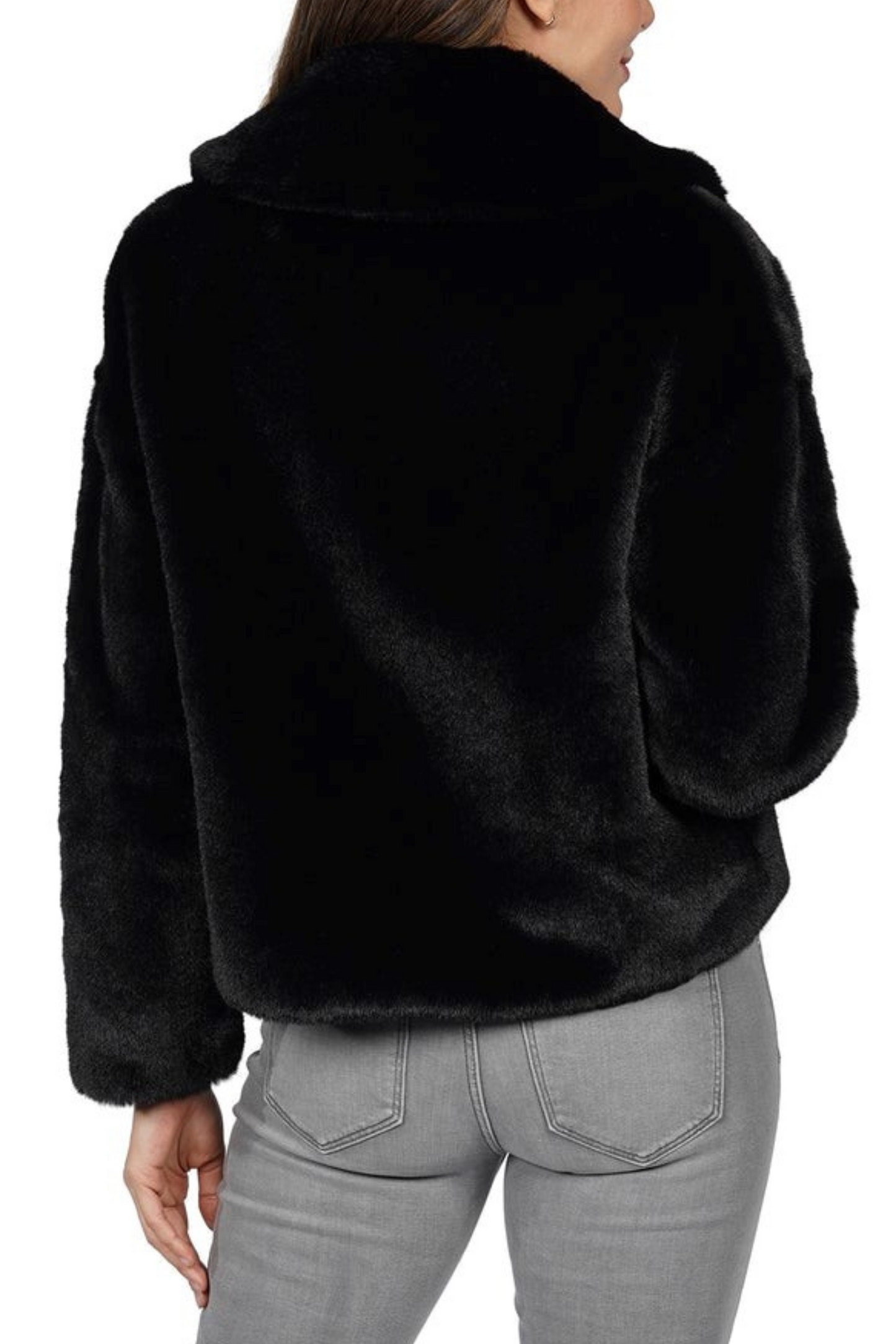 Love Token Cropped Faux Fur Coat