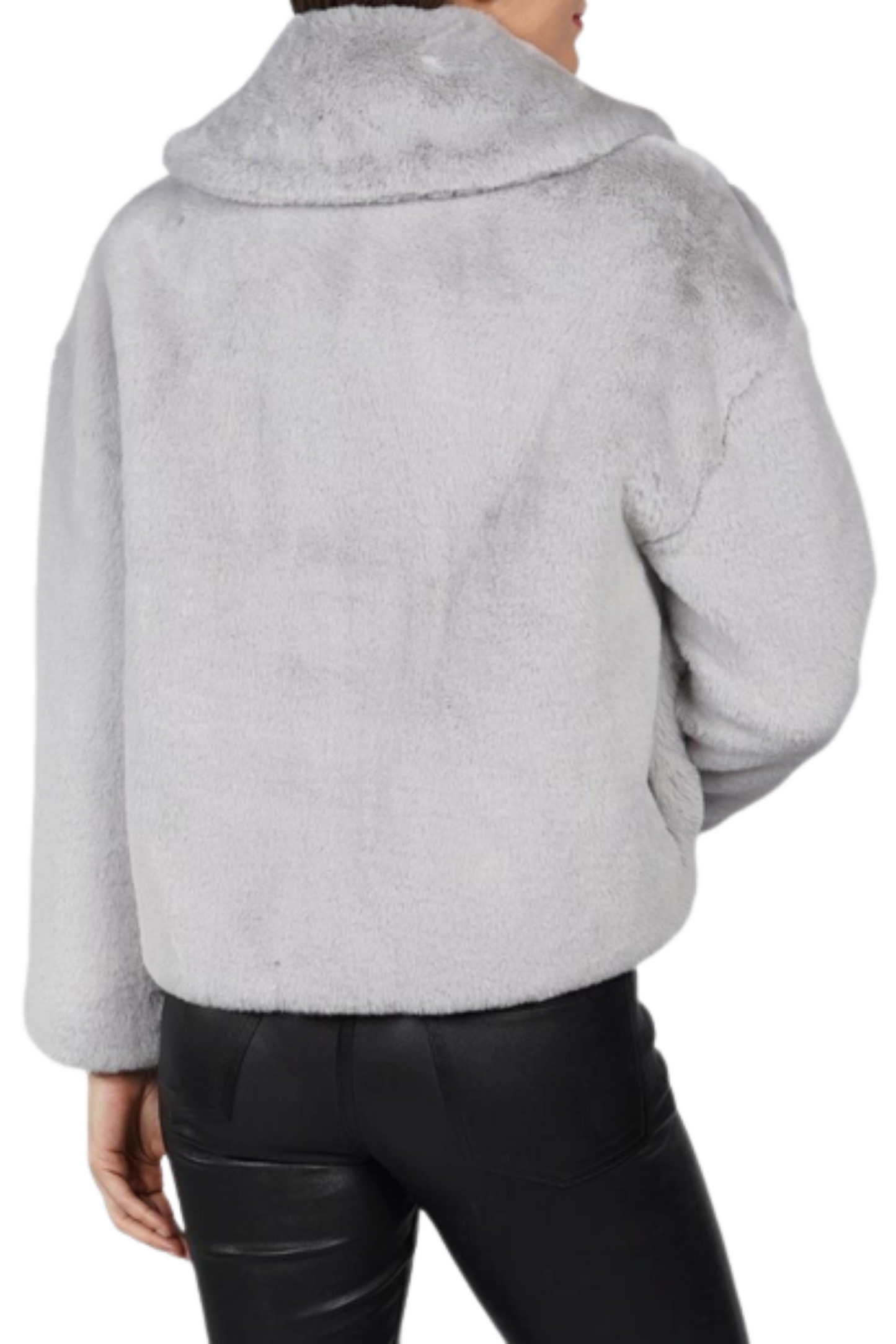 Love Token Cropped Faux Fur Coat